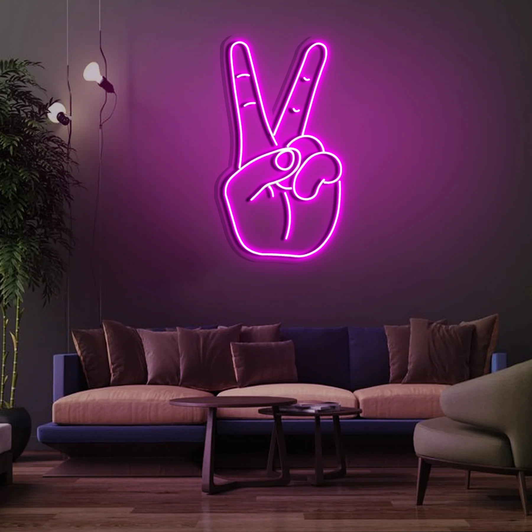 Neonlicht mit Scissorhands-Logo – Ihr ikonisches Kunstwerk in Neon