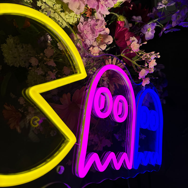 Neon Schild Pac Man