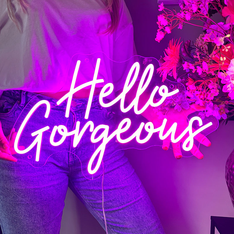 Neon Schild Hello Gorgeous