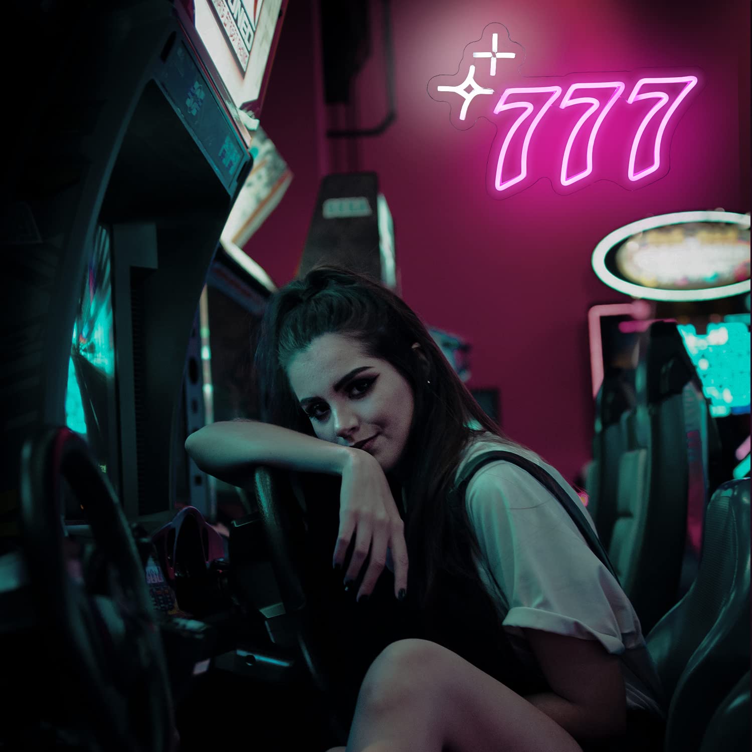 777 Neon Sign – Glücksbringer LED-Deko für Zuhause & Büro