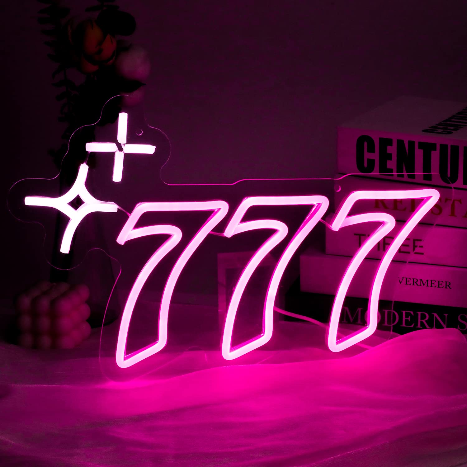 777 Neon Sign – Glücksbringer LED-Deko für Zuhause & Büro