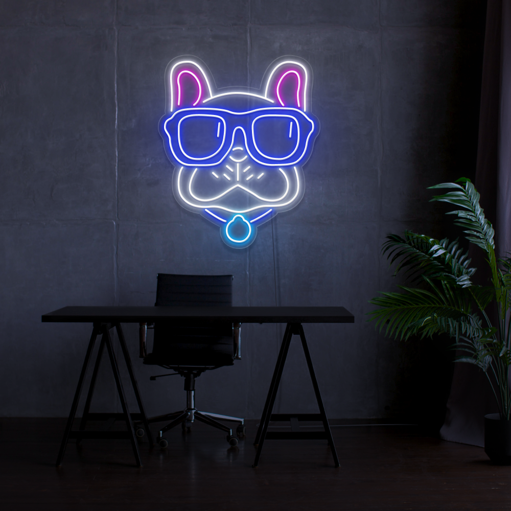 Neon Schild Hund