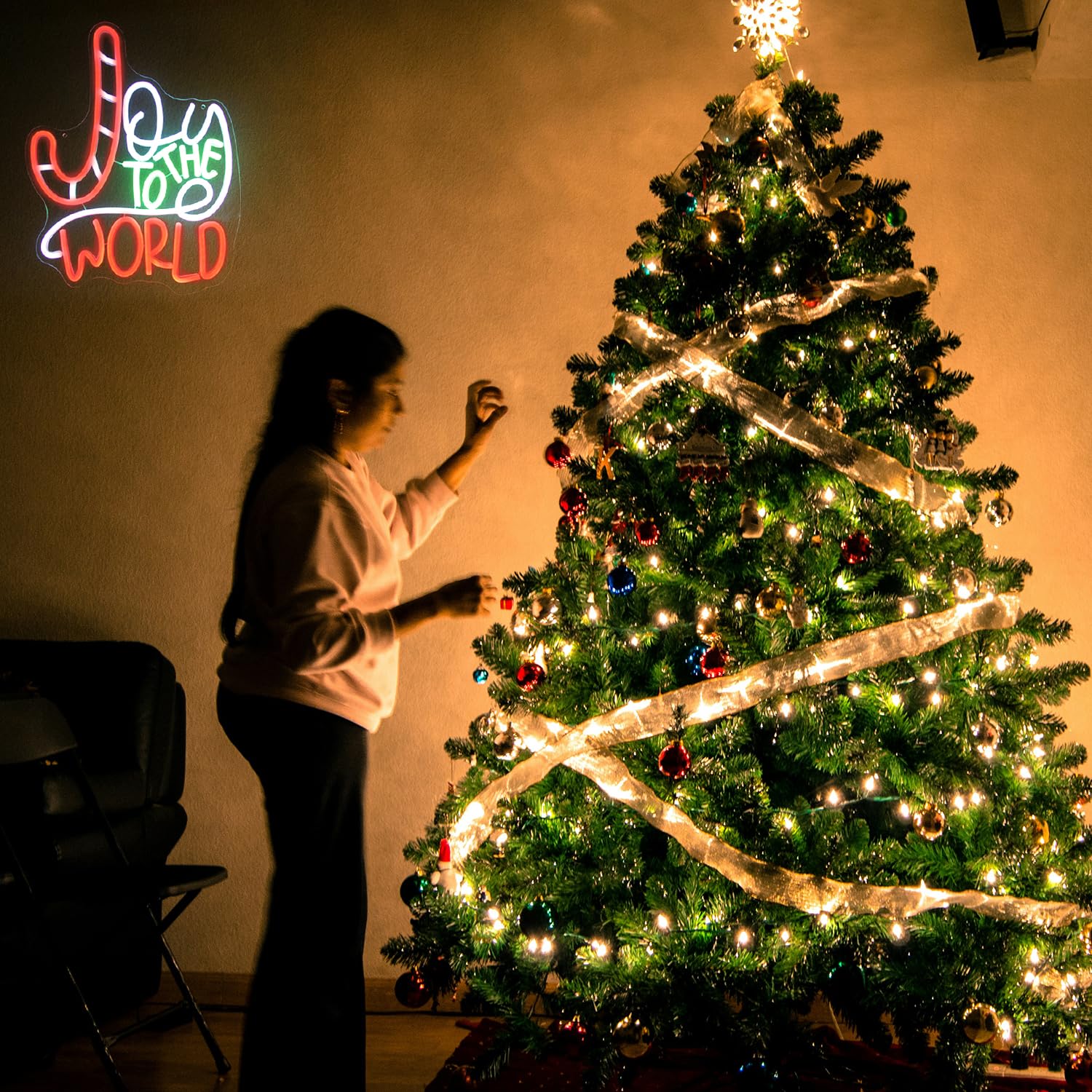 Joy To The World Neon Sign – Weihnachtliche LED-Deko mit festlichem Flair
