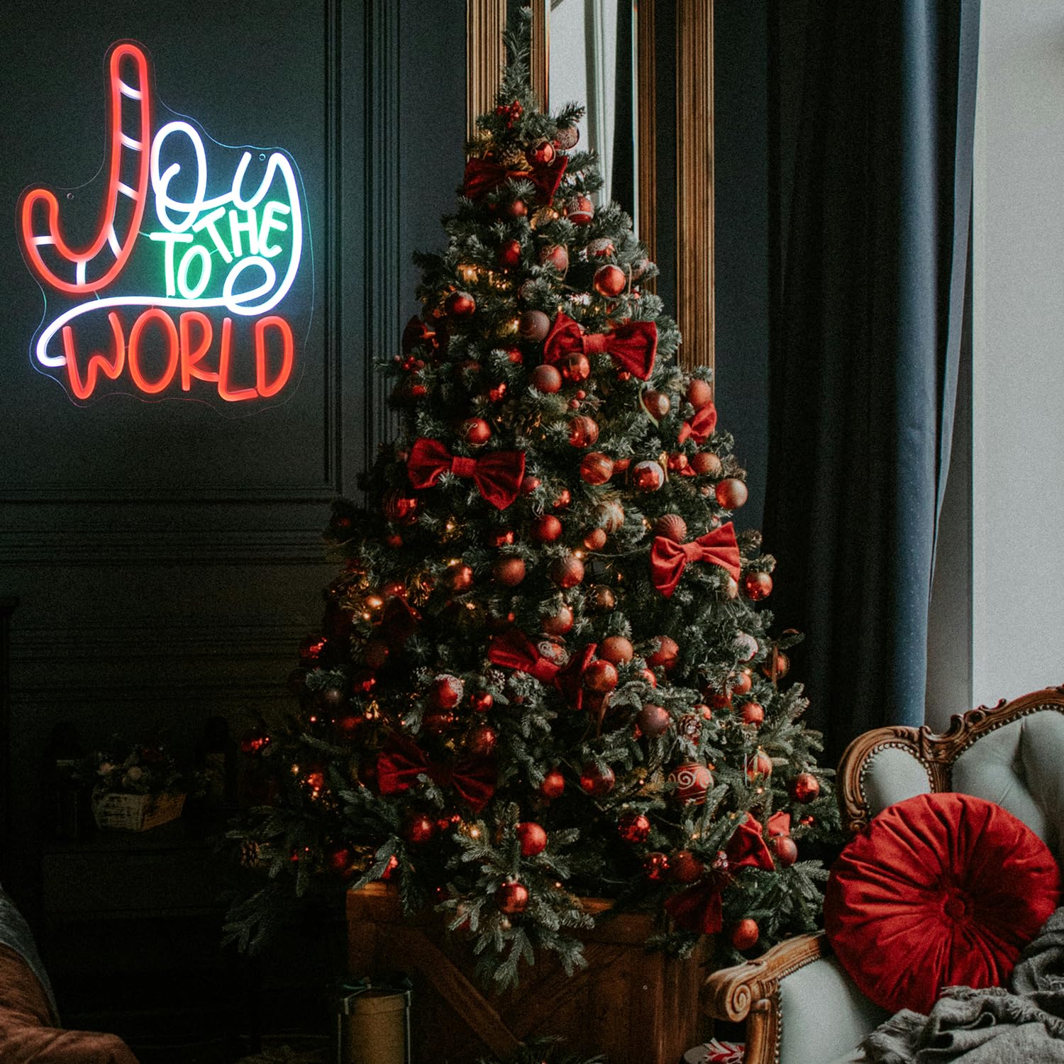Joy To The World Neon Sign – Weihnachtliche LED-Deko mit festlichem Flair