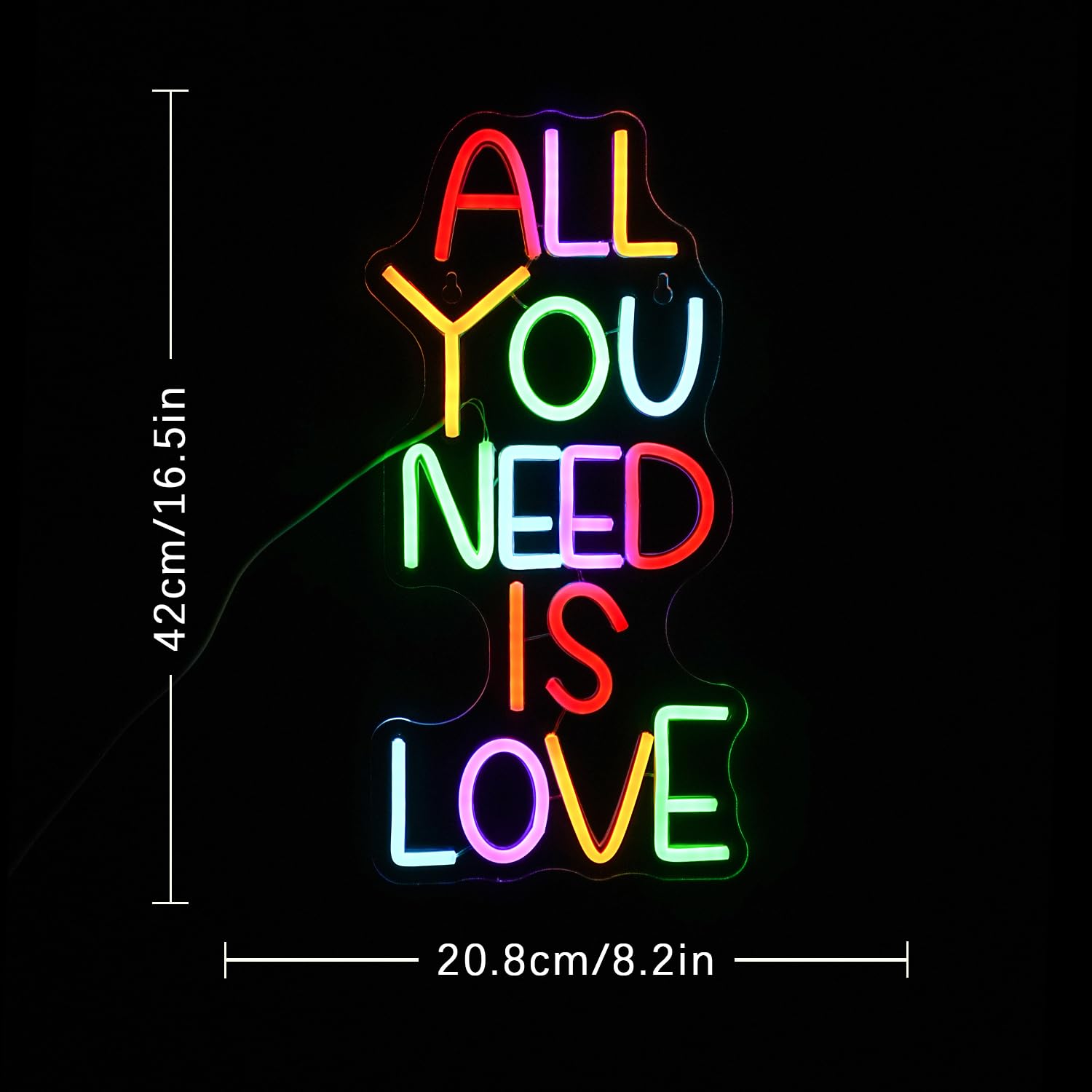 All You Need Is Love– Neon-Wandschild