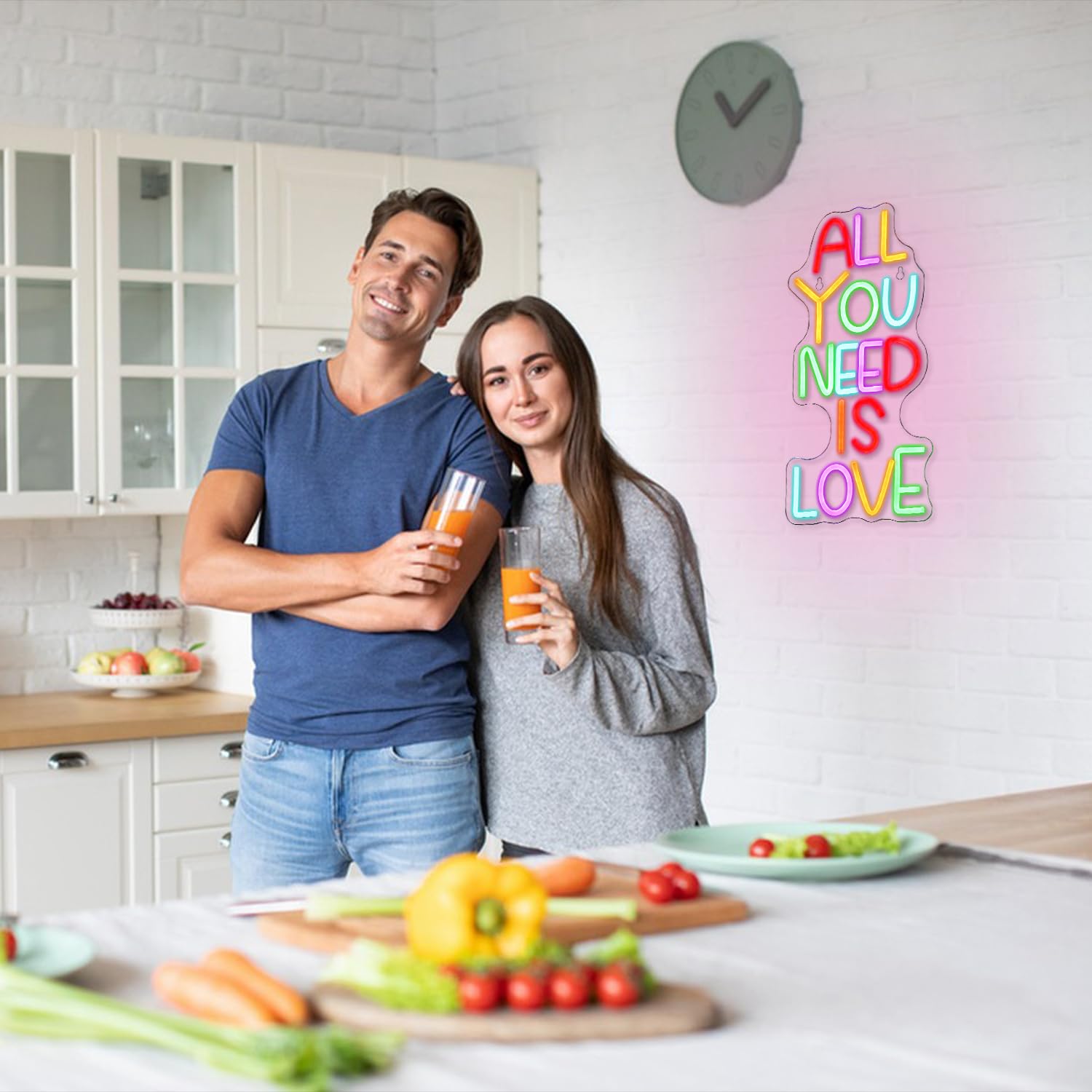 All You Need Is Love– Neon-Wandschild