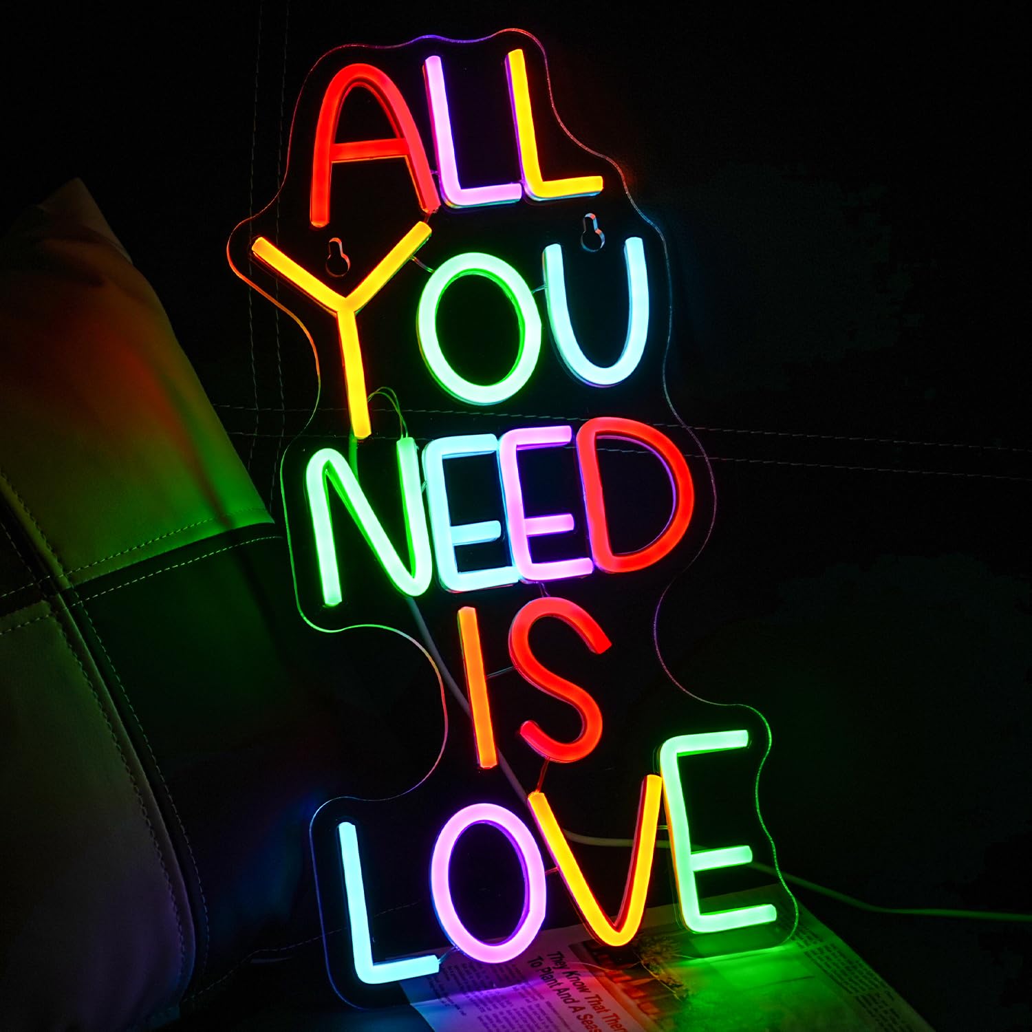 All You Need Is Love– Neon-Wandschild
