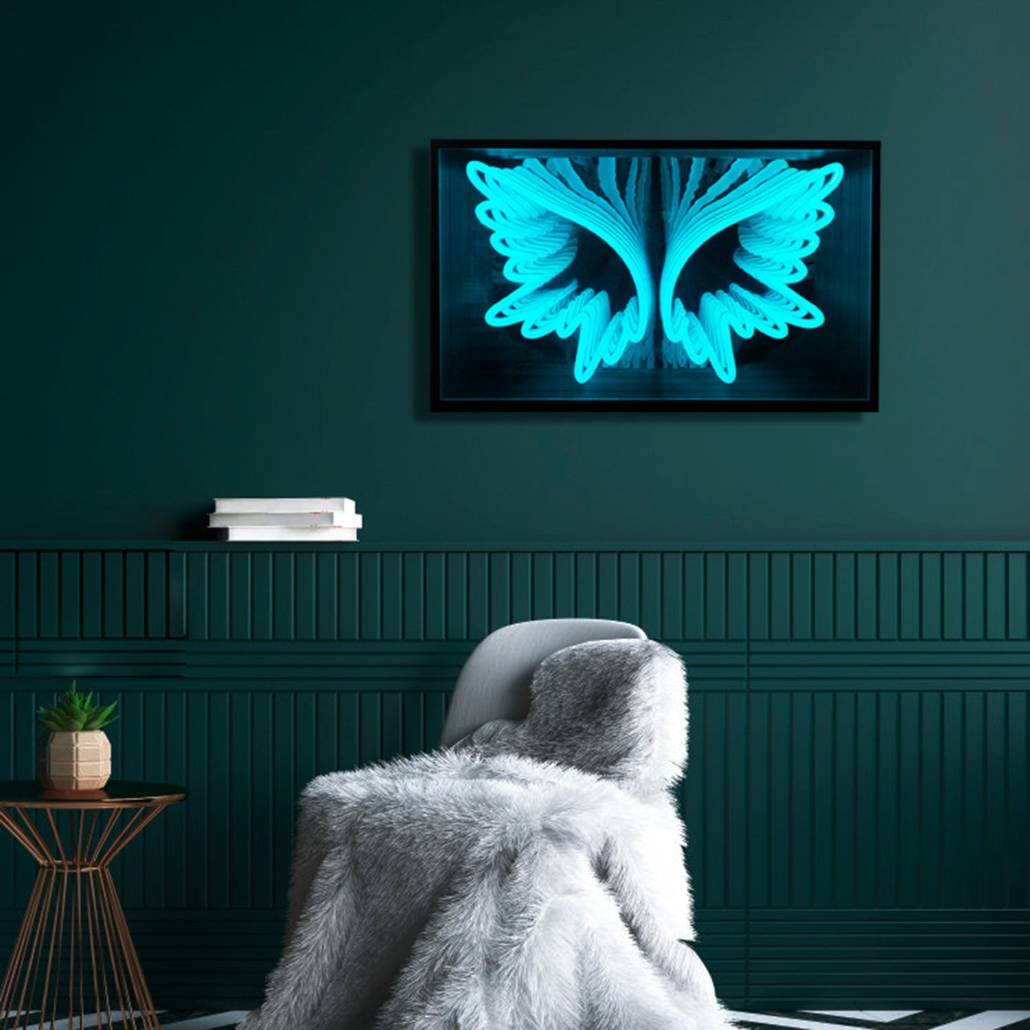 "Engelsflügel" 3D Unendlichkeits LED Neonschrift