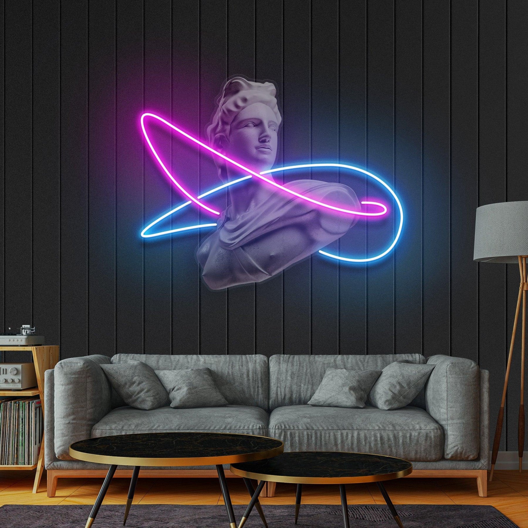 Apollo führte: Neon Acryl Kunstwerk