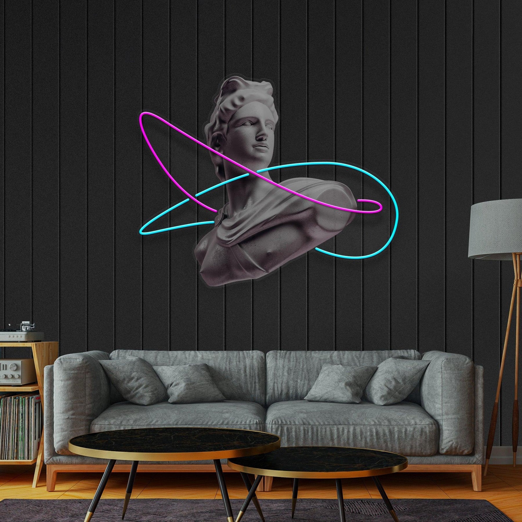 Apollo führte: Neon Acryl Kunstwerk
