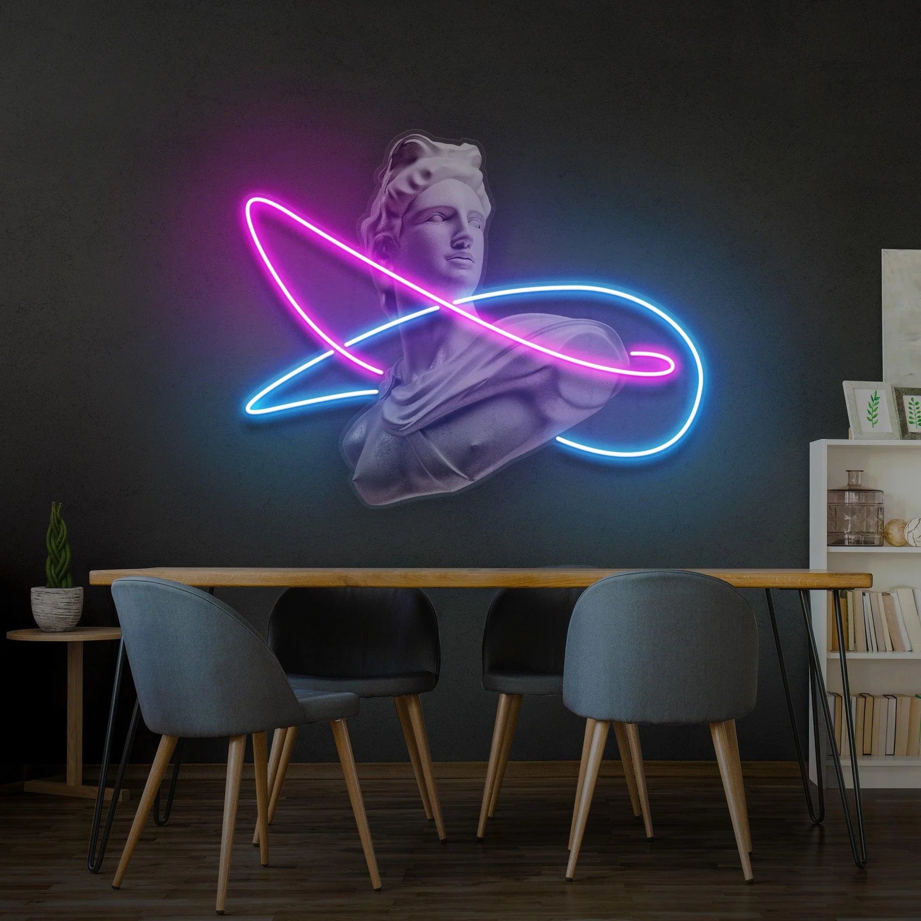 Apollo führte: Neon Acryl Kunstwerk