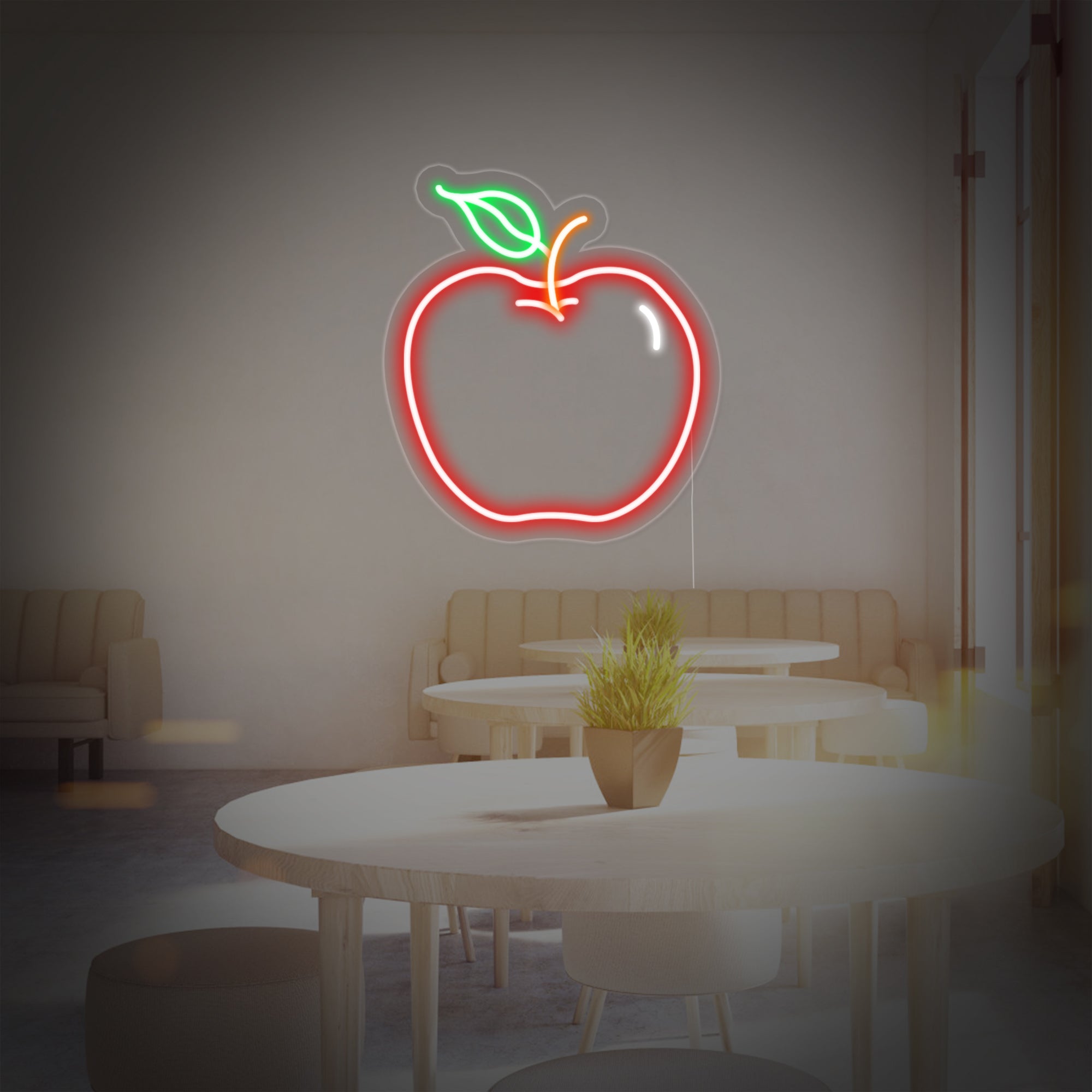 "Apfel" Neonschrift