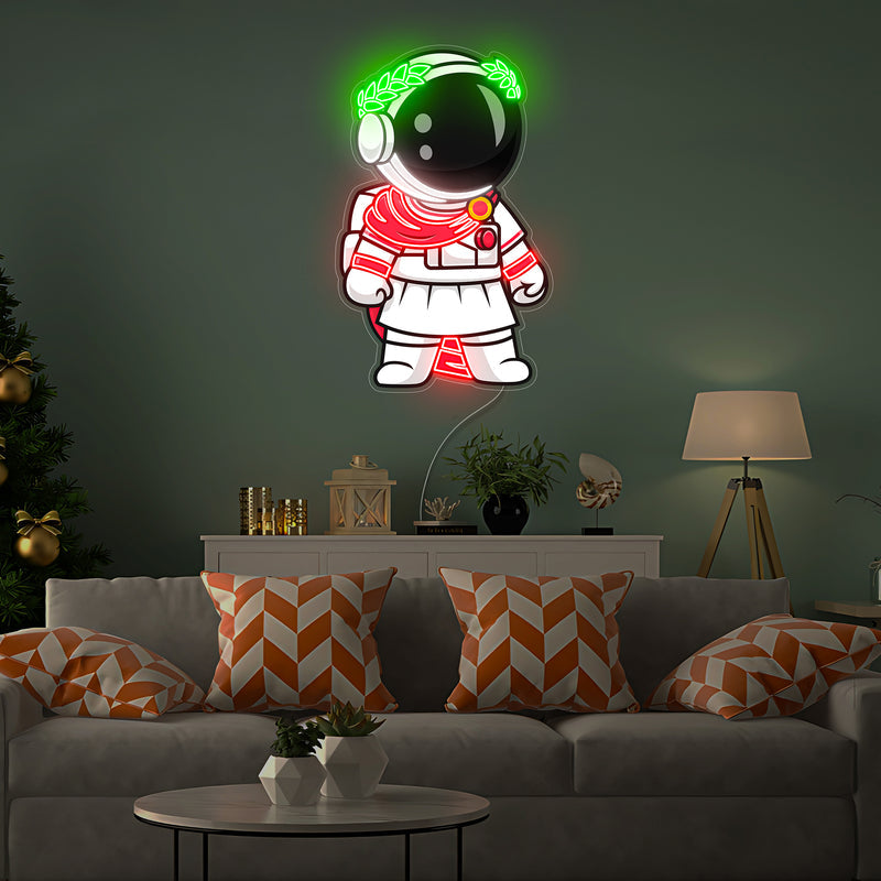 Astronaut Olympia LED Neon Acryl Kunstwerk
