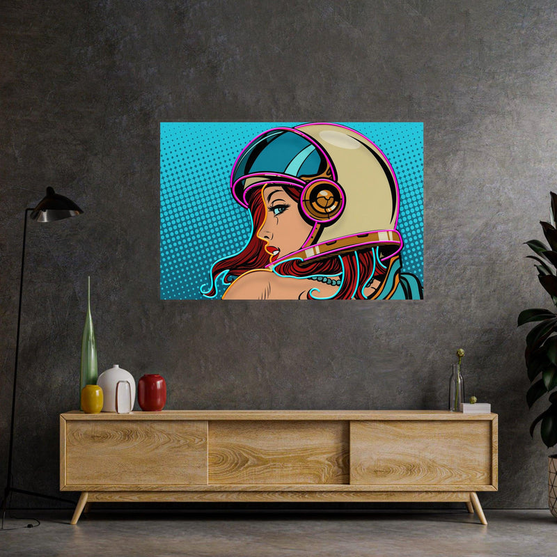 Astronautenmädchen LED Neon Acryl Kunstwerk