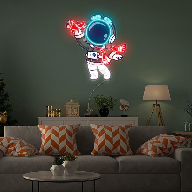 Astronautenpilot LED Neon Acryl Kunstwerk
