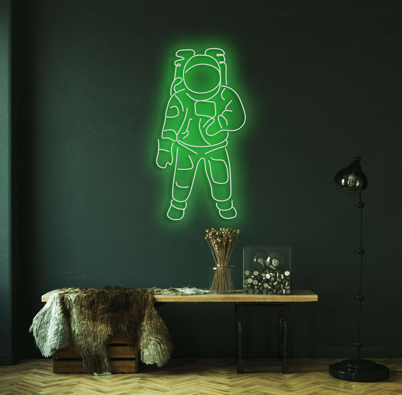 Astronauten Leuchtreklame