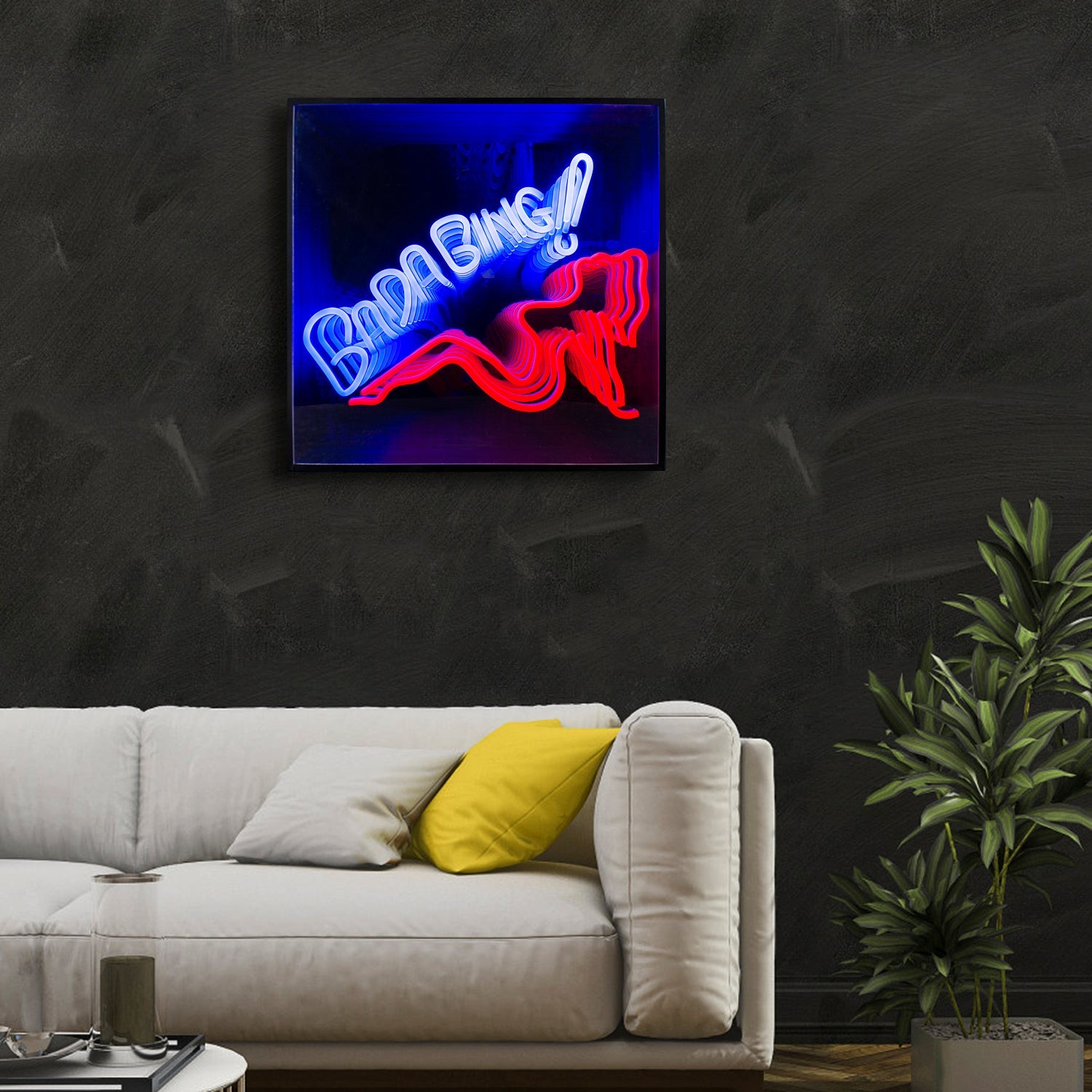 "Bada Bing" 3D Unendlichkeits LED Neonschrift