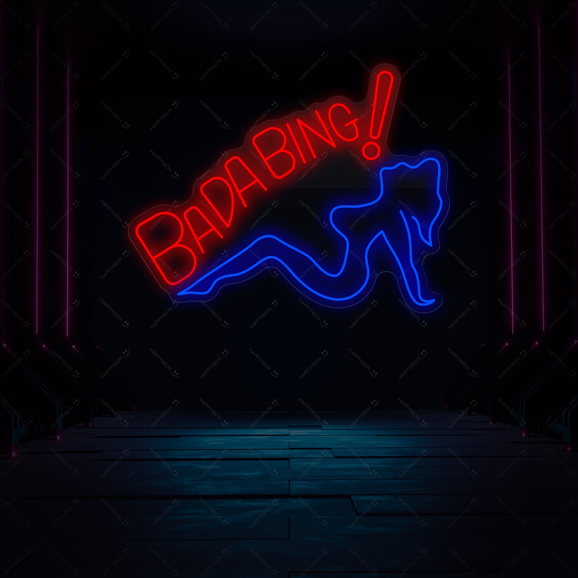 "Bada Bing" Neonschrift