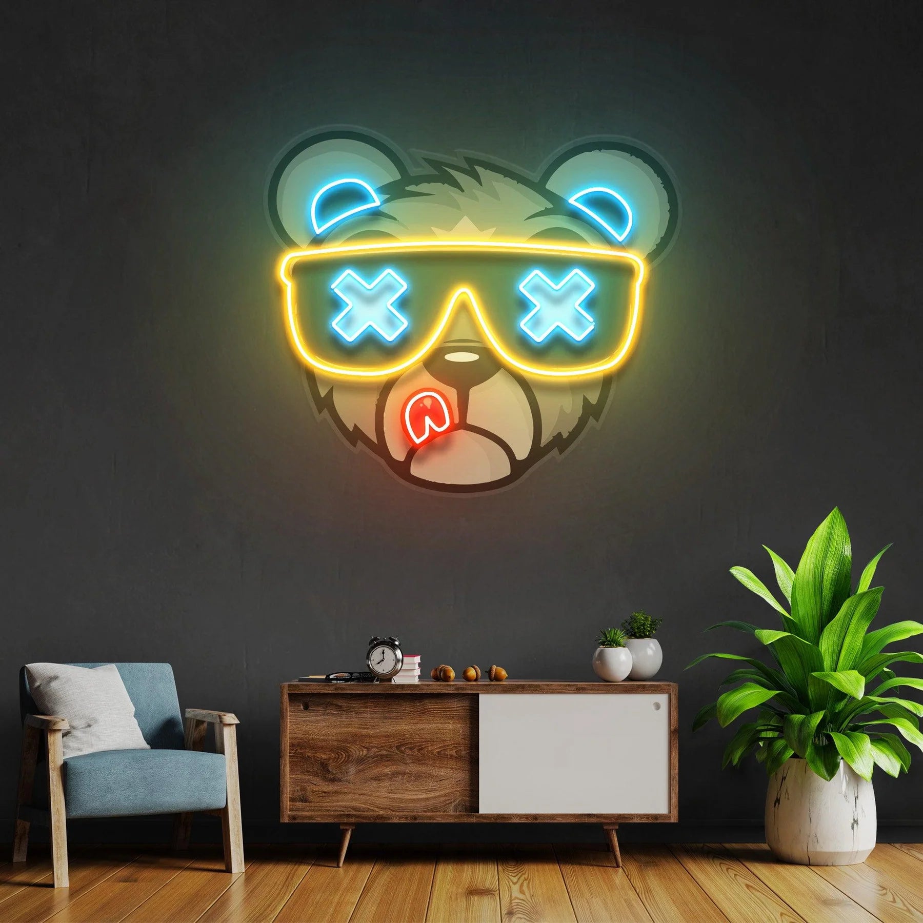 Bär führte Neon Acryl Kunstwerk