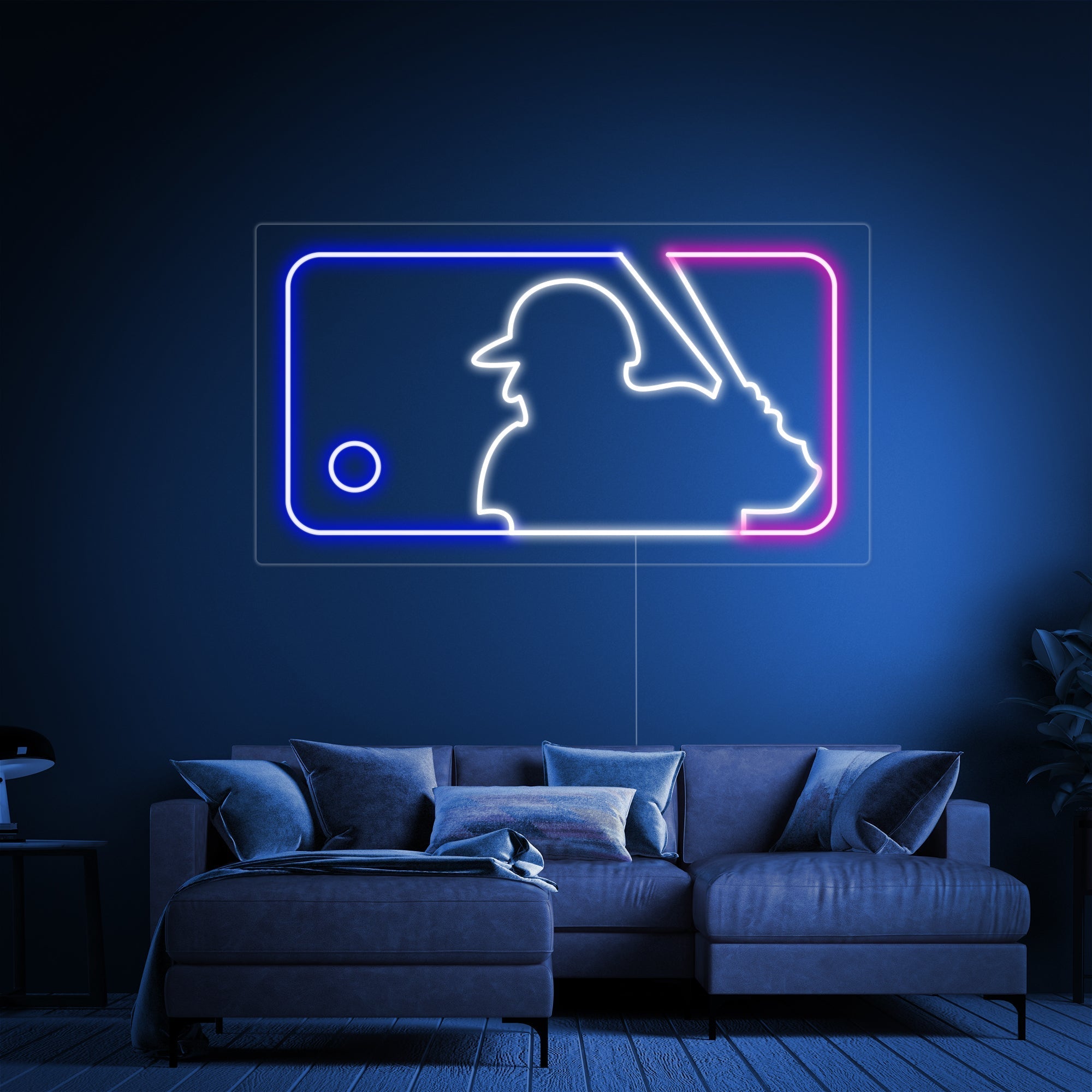 "Baseballspiel" Neonschrift