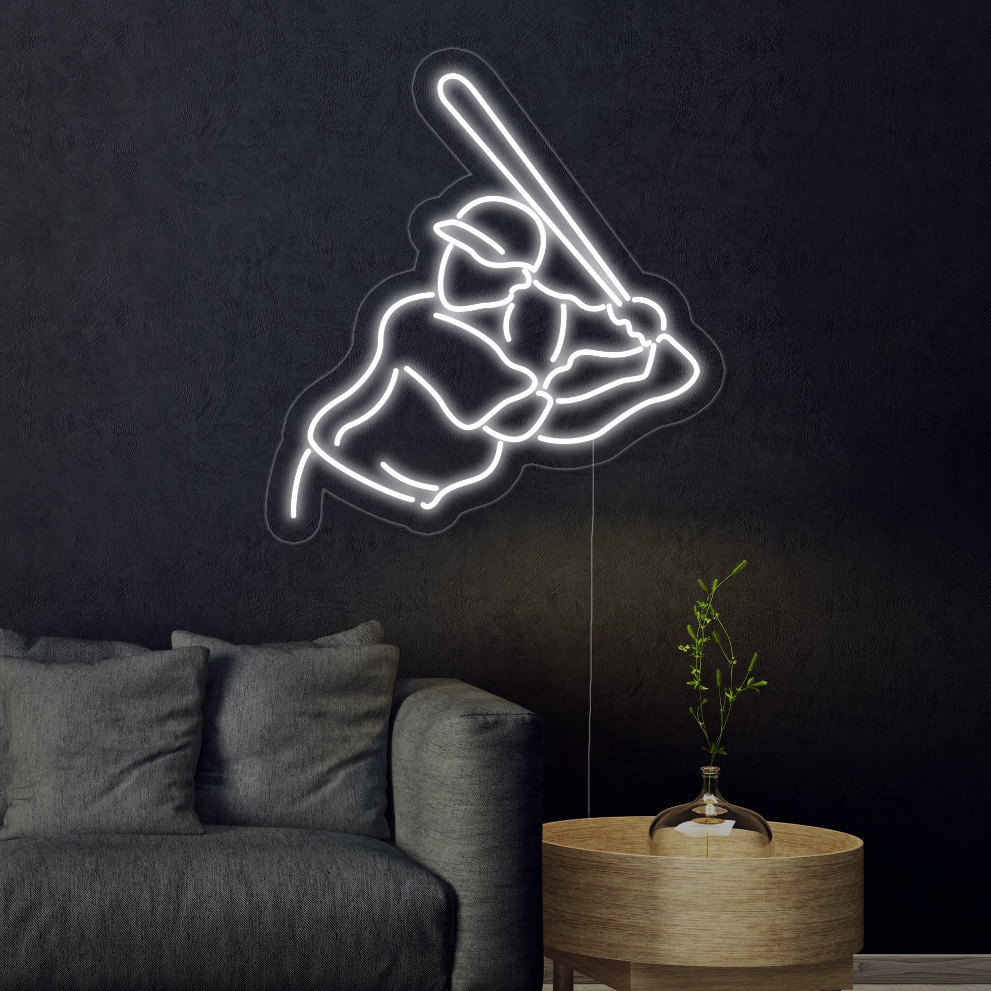 "Baseballspieler" Neonschrift