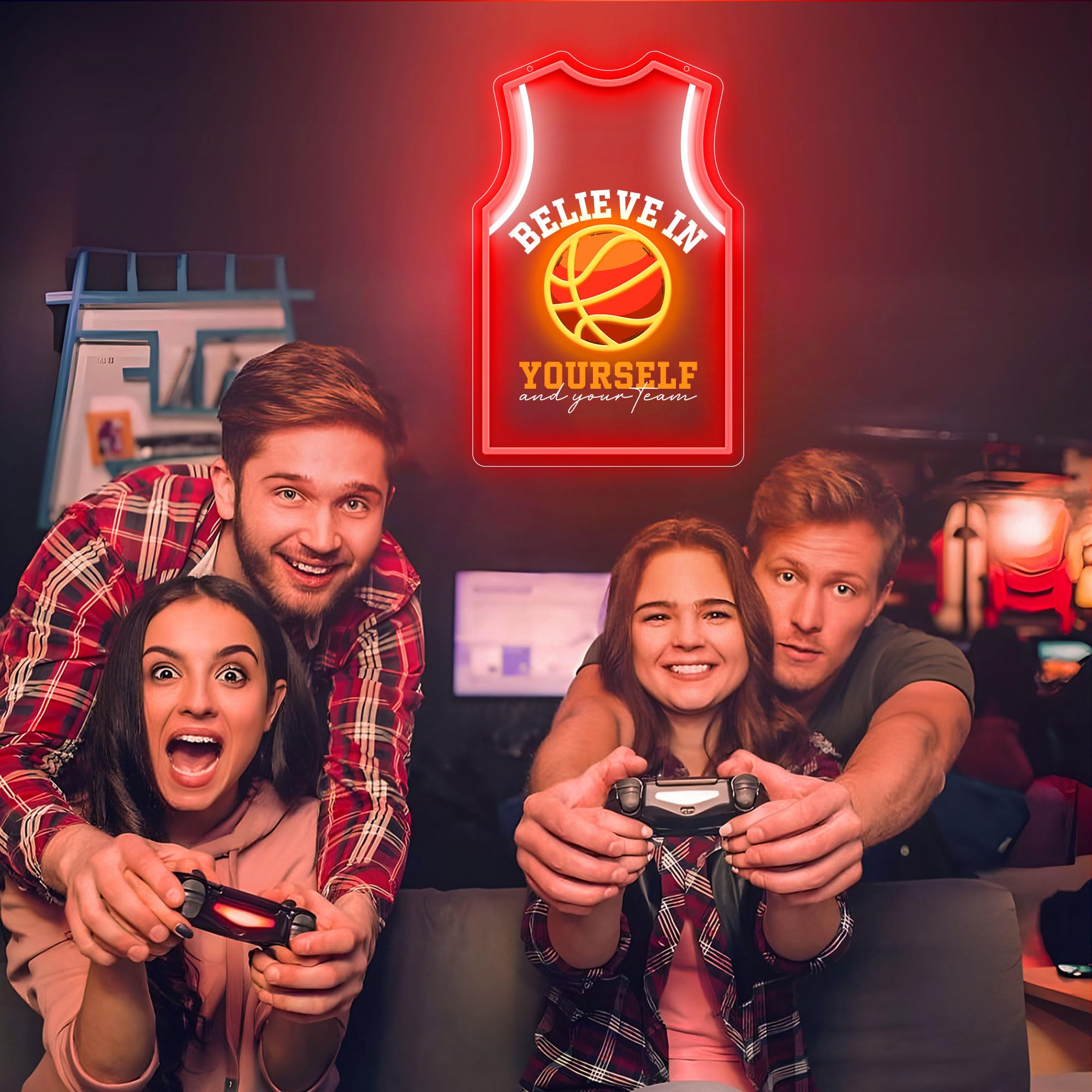 Basketball-Trikot Neonlampe – Stylische LED-Deko für Sportfans