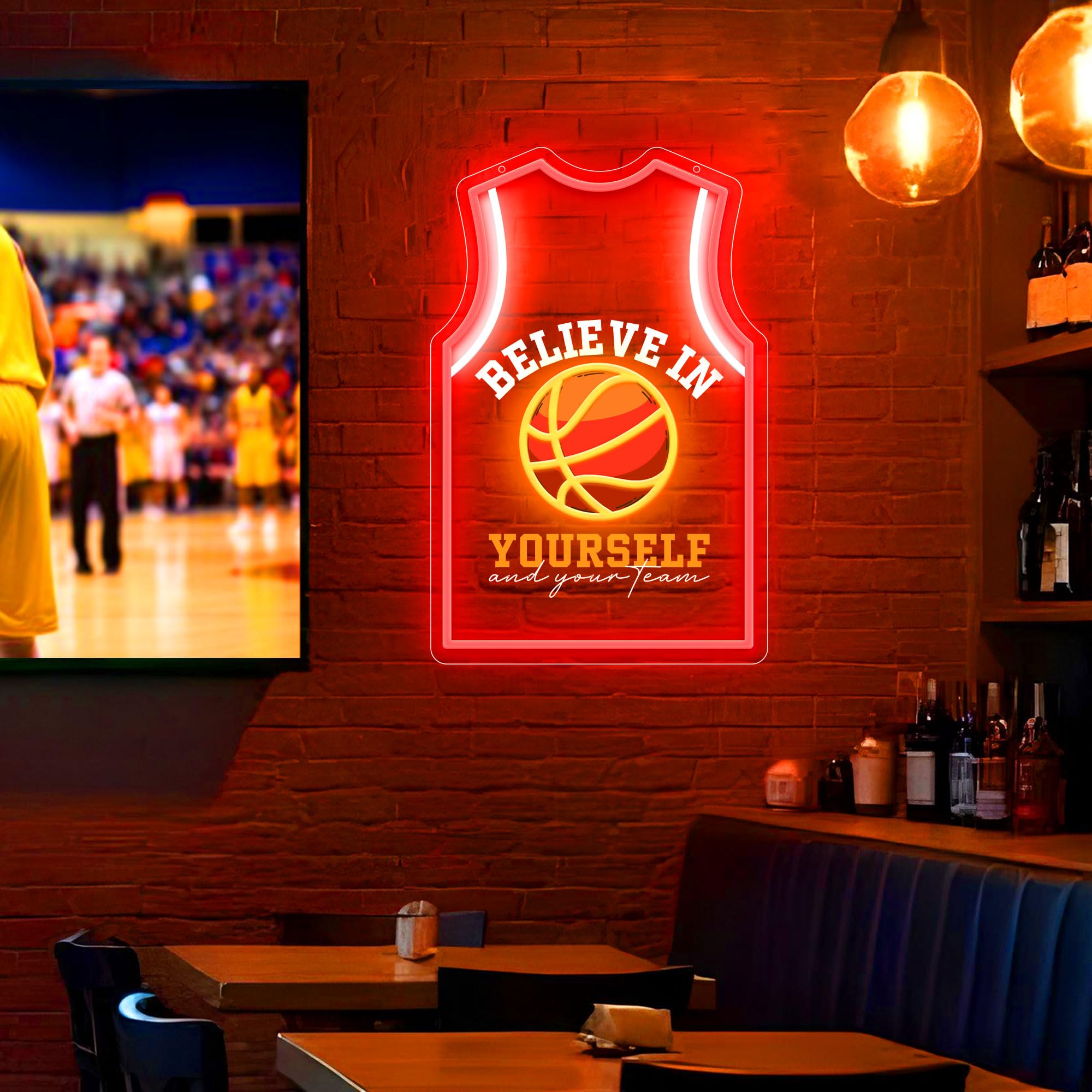 Basketball-Trikot Neonlampe – Stylische LED-Deko für Sportfans
