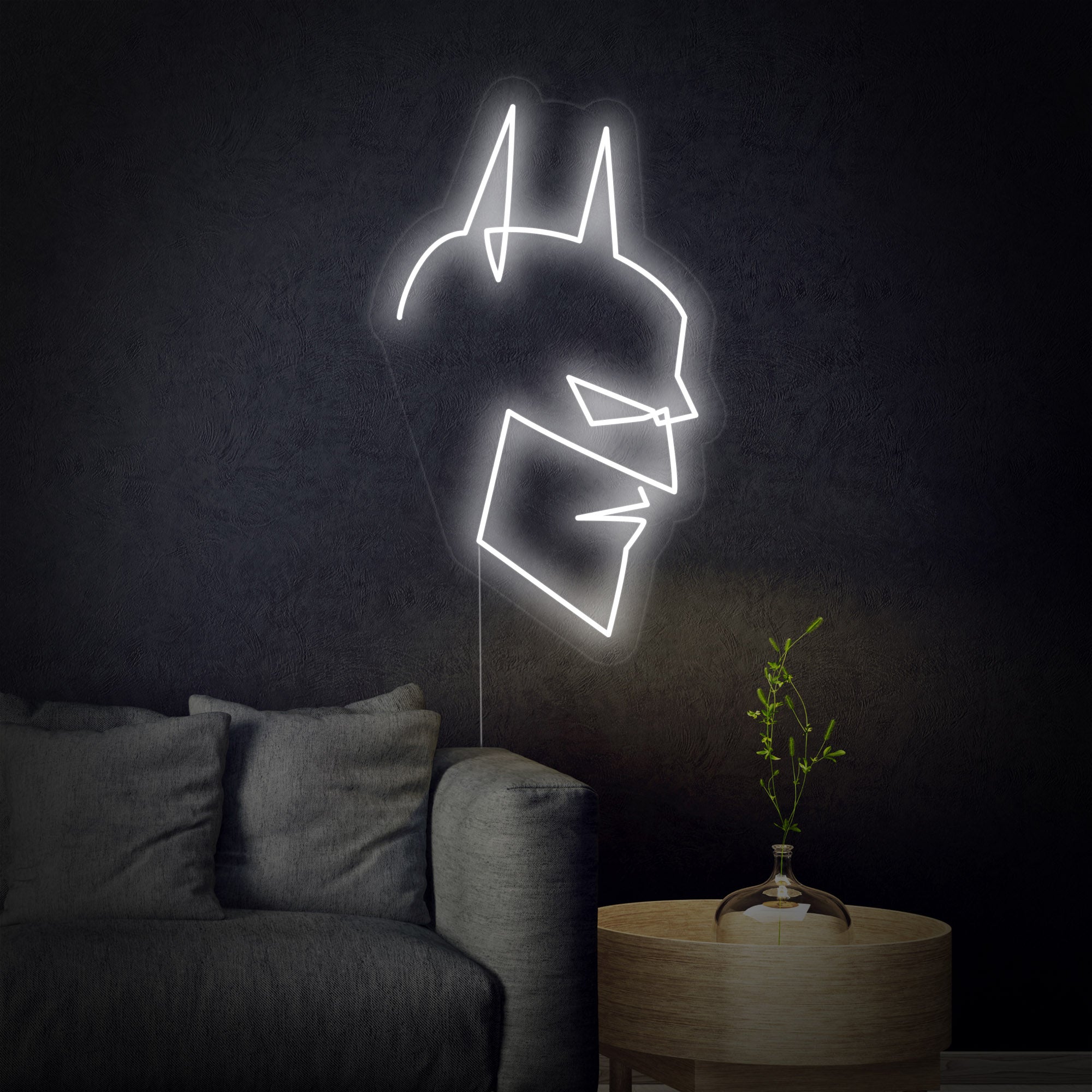 "Fledermausheld" Neonschrift