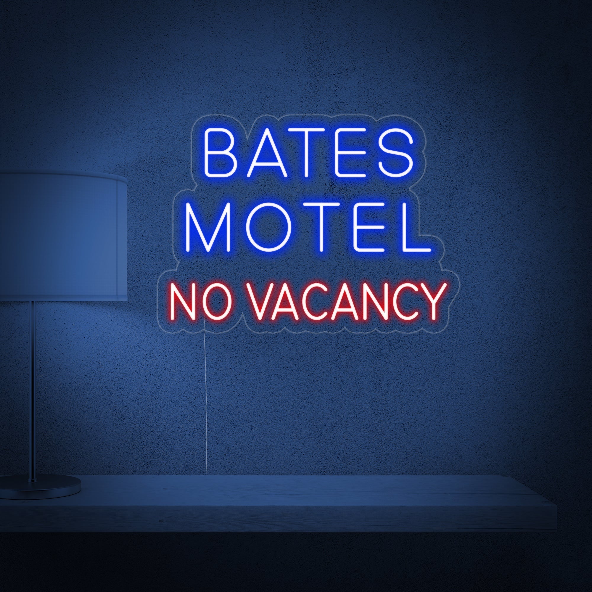 "Bates Motel No Vacancy" Neonschrift