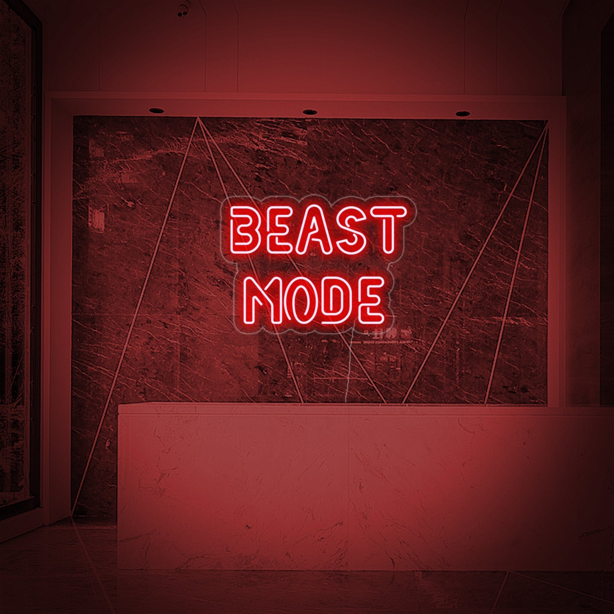 "Beast Mode, Fitnessstudio Dekoration, Fitnessstudio Zitate, Fitness Zitate, Workout Zitate" Neonschrift