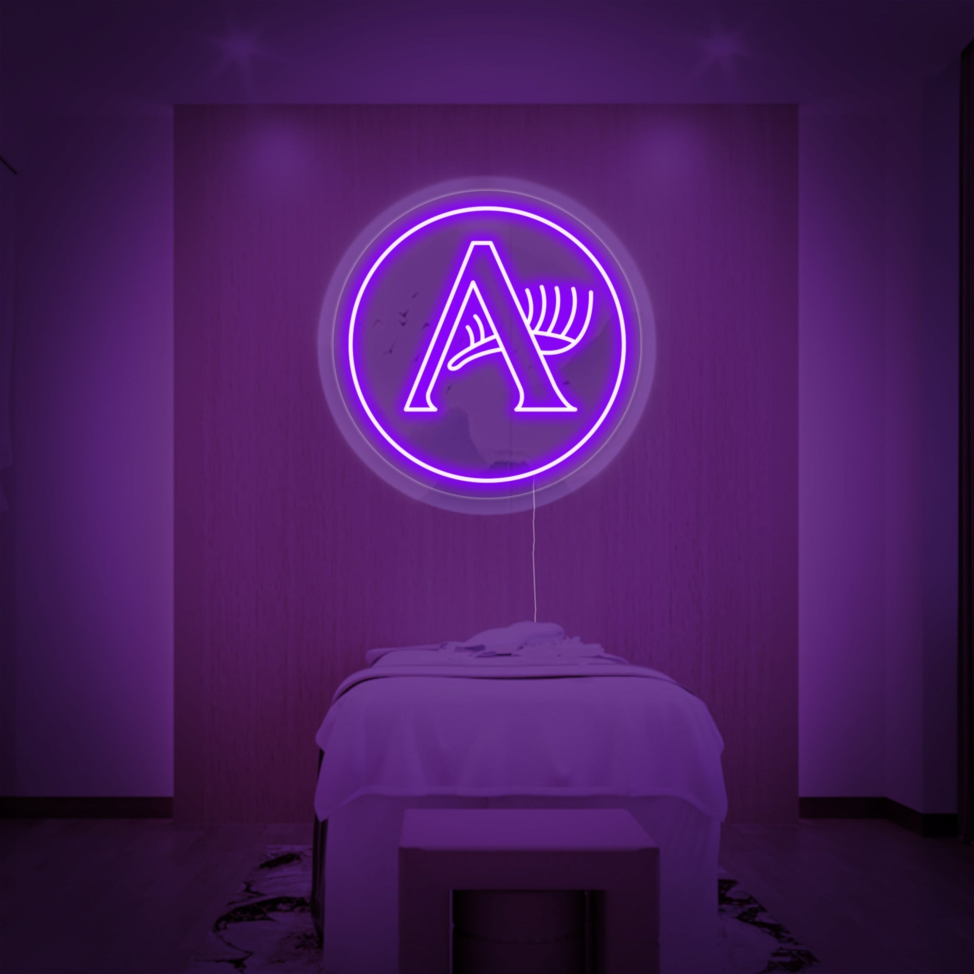 "Schönheit Auge Schrägstrich" Neonschrift