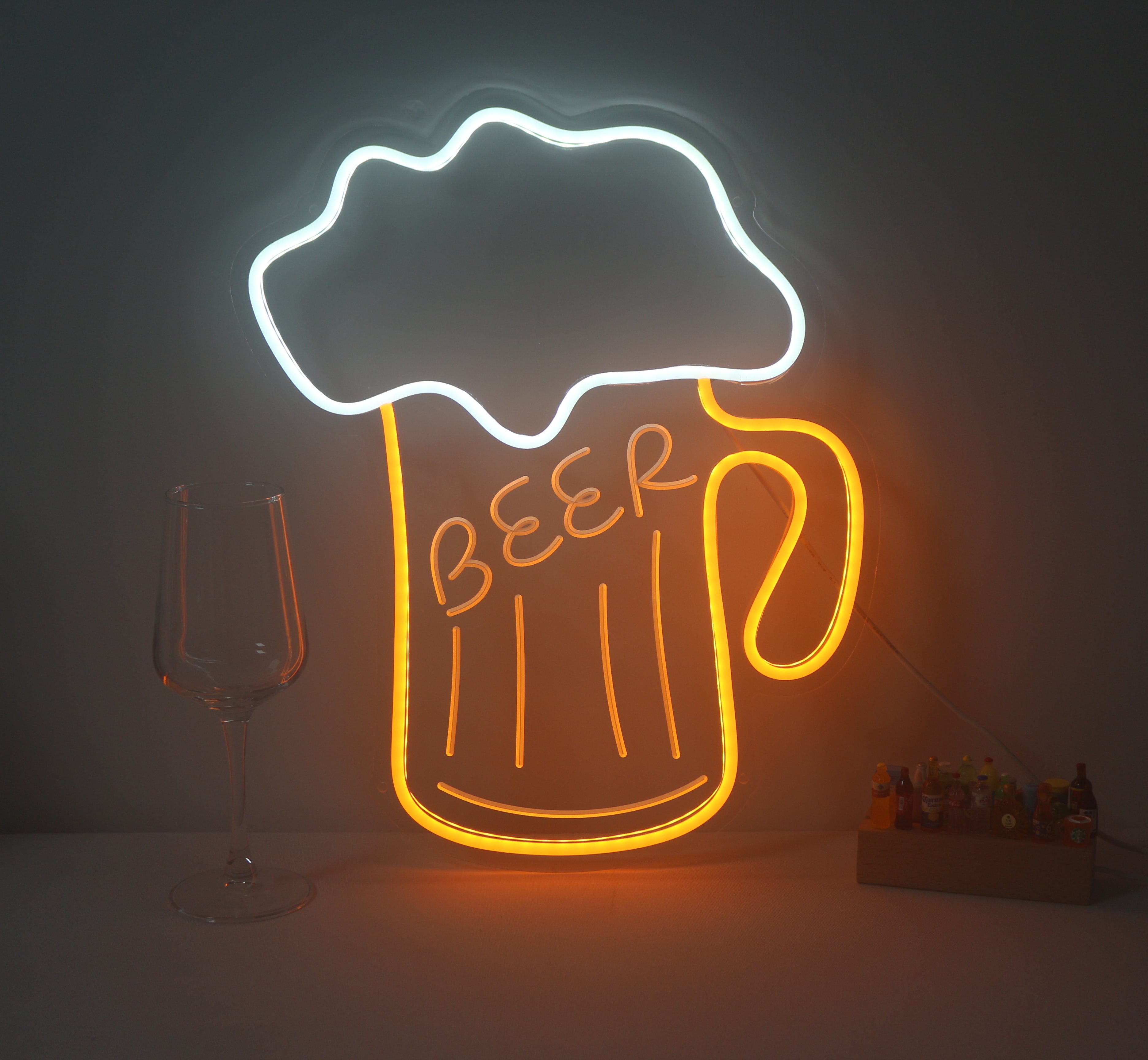 "Beer, Bierkrug" Mini Neonschrift