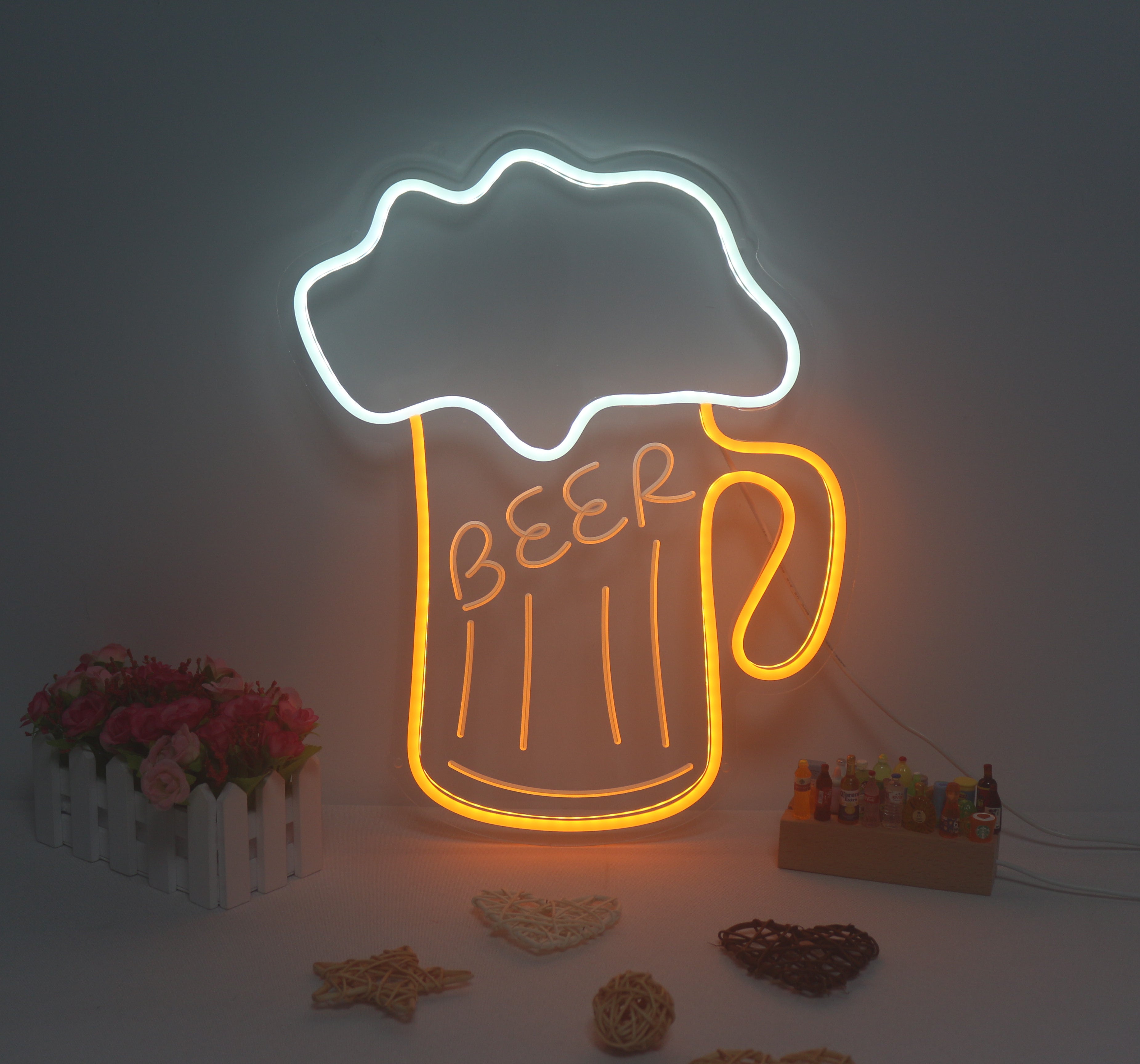"Beer, Bierkrug" Mini Neonschrift