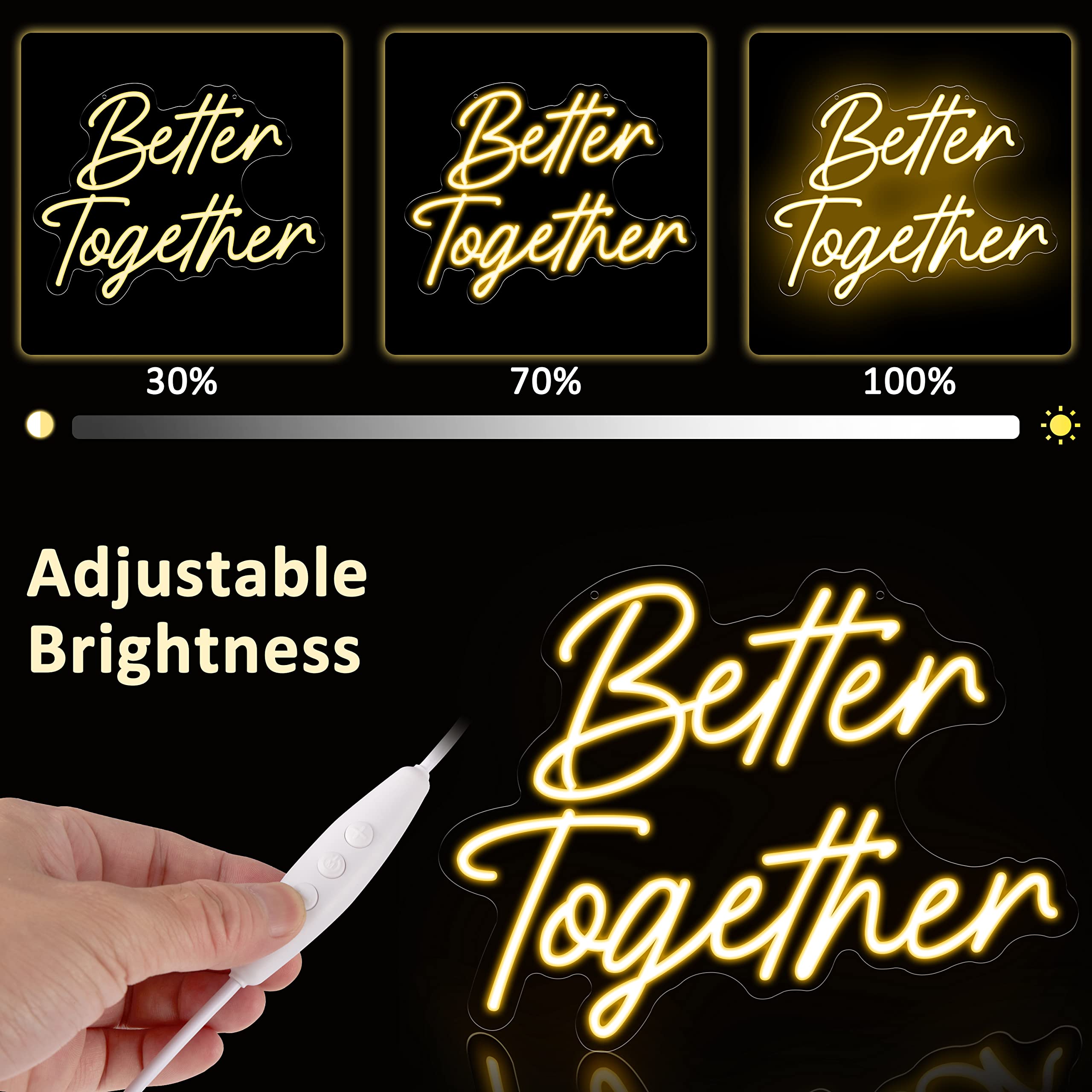 „Better Together“-Leuchtreklame