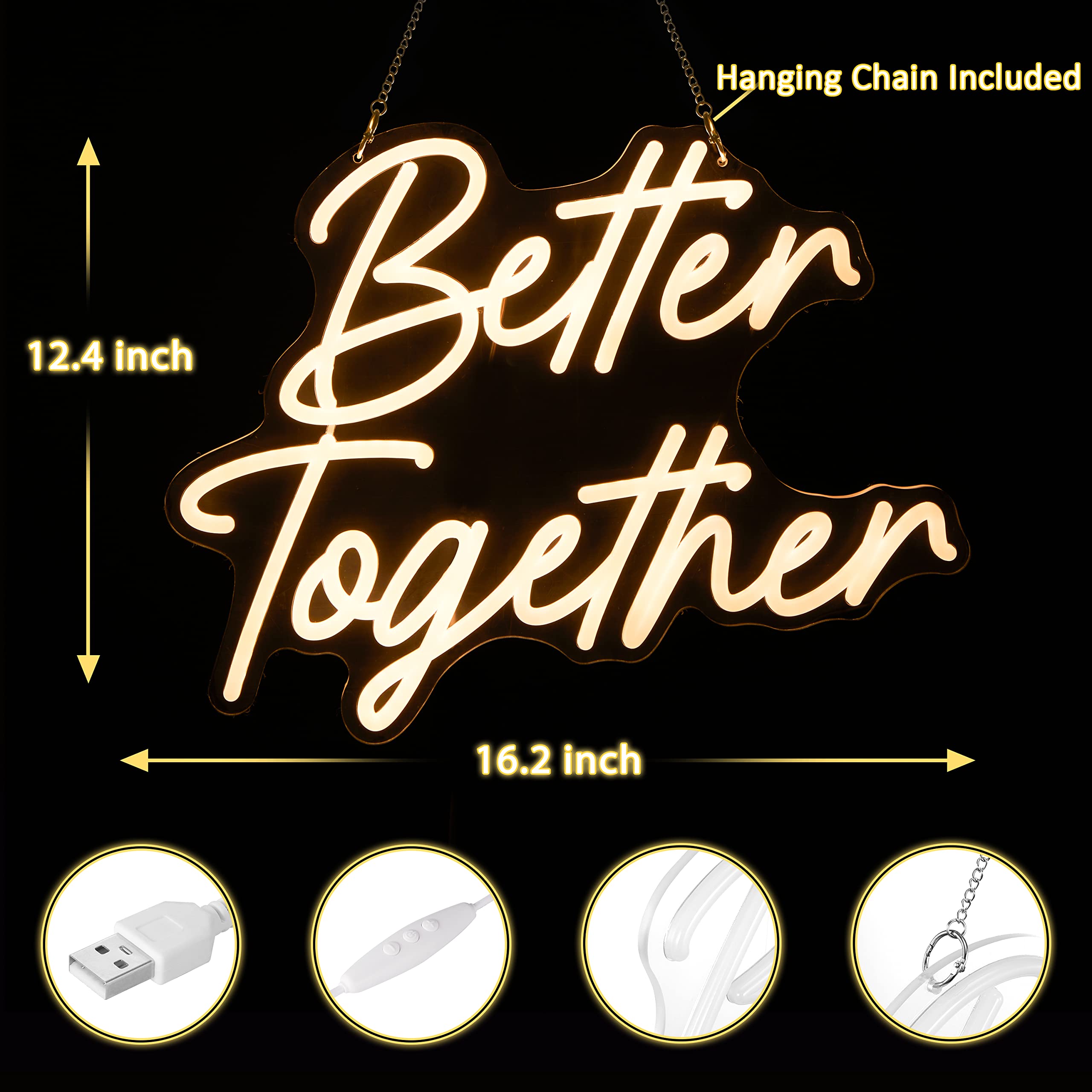 „Better Together“-Leuchtreklame