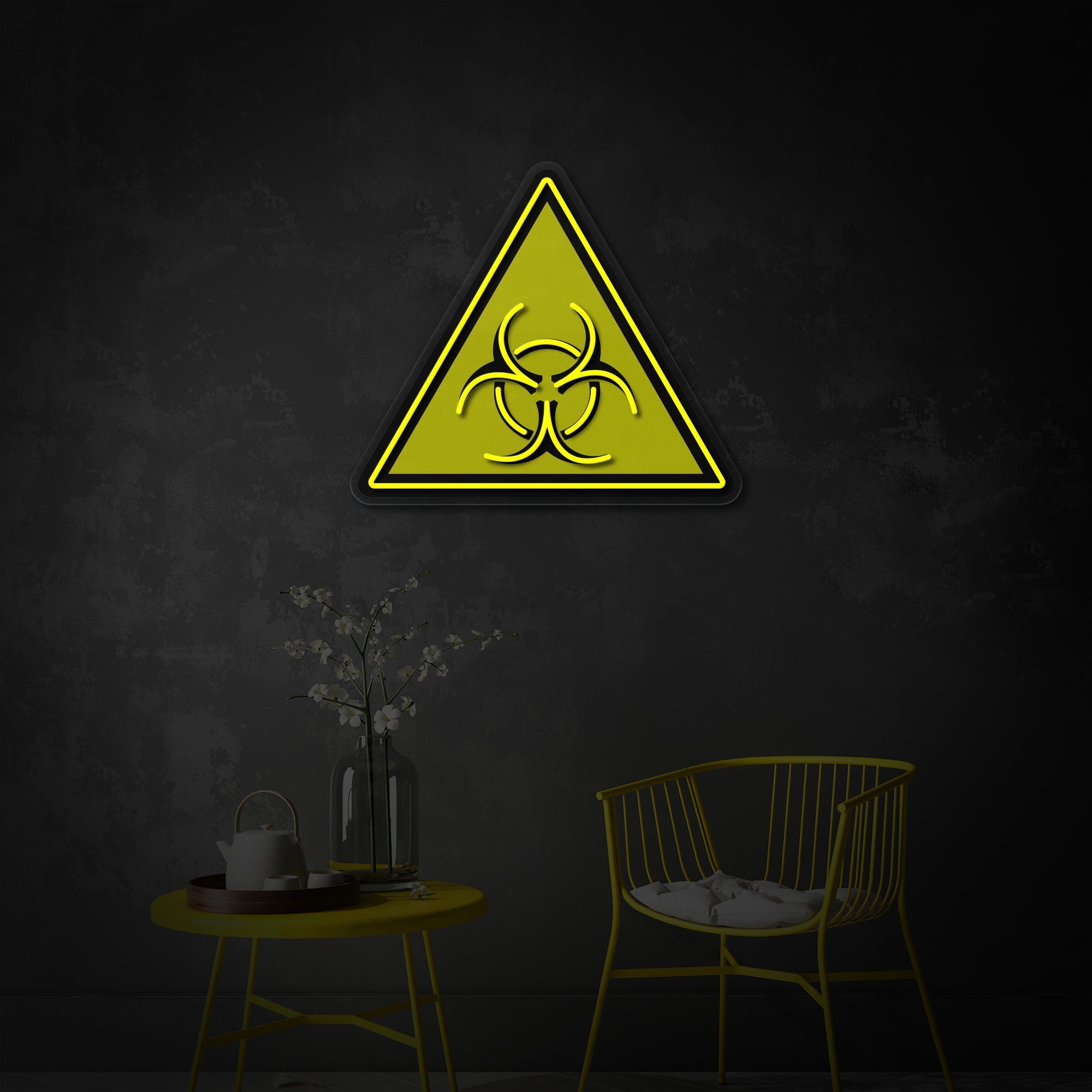"Biohazard -Warnlogo, TV -Show inspiriert" UV-bedruckt LED-Neonschild