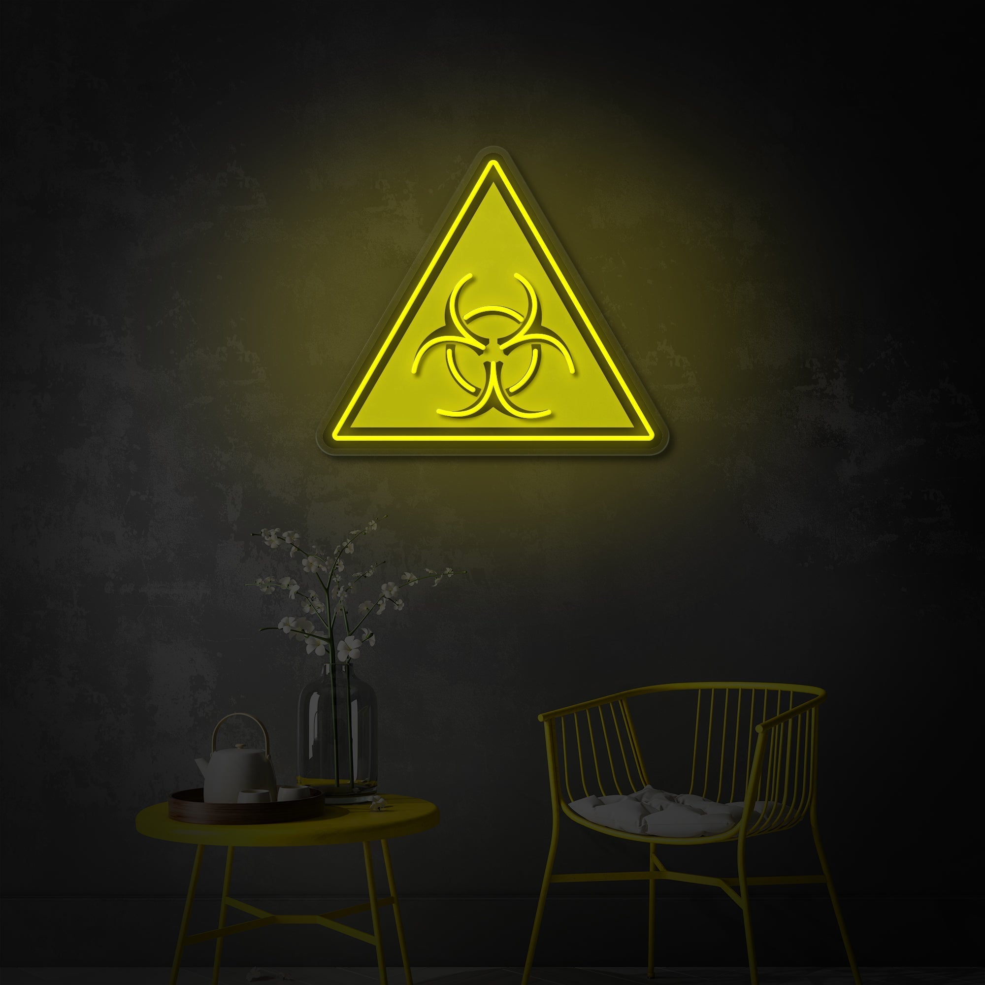 "Biohazard -Warnlogo, TV -Show inspiriert" UV-bedruckt LED-Neonschild
