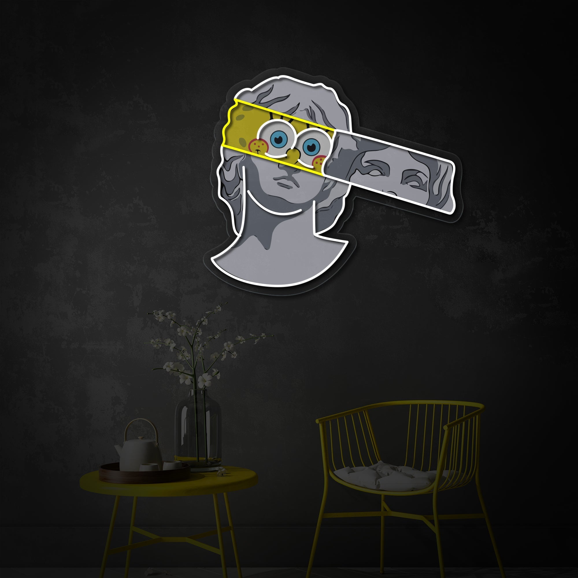 "Bob Griechische Statue" UV-bedruckt LED-Neonschild