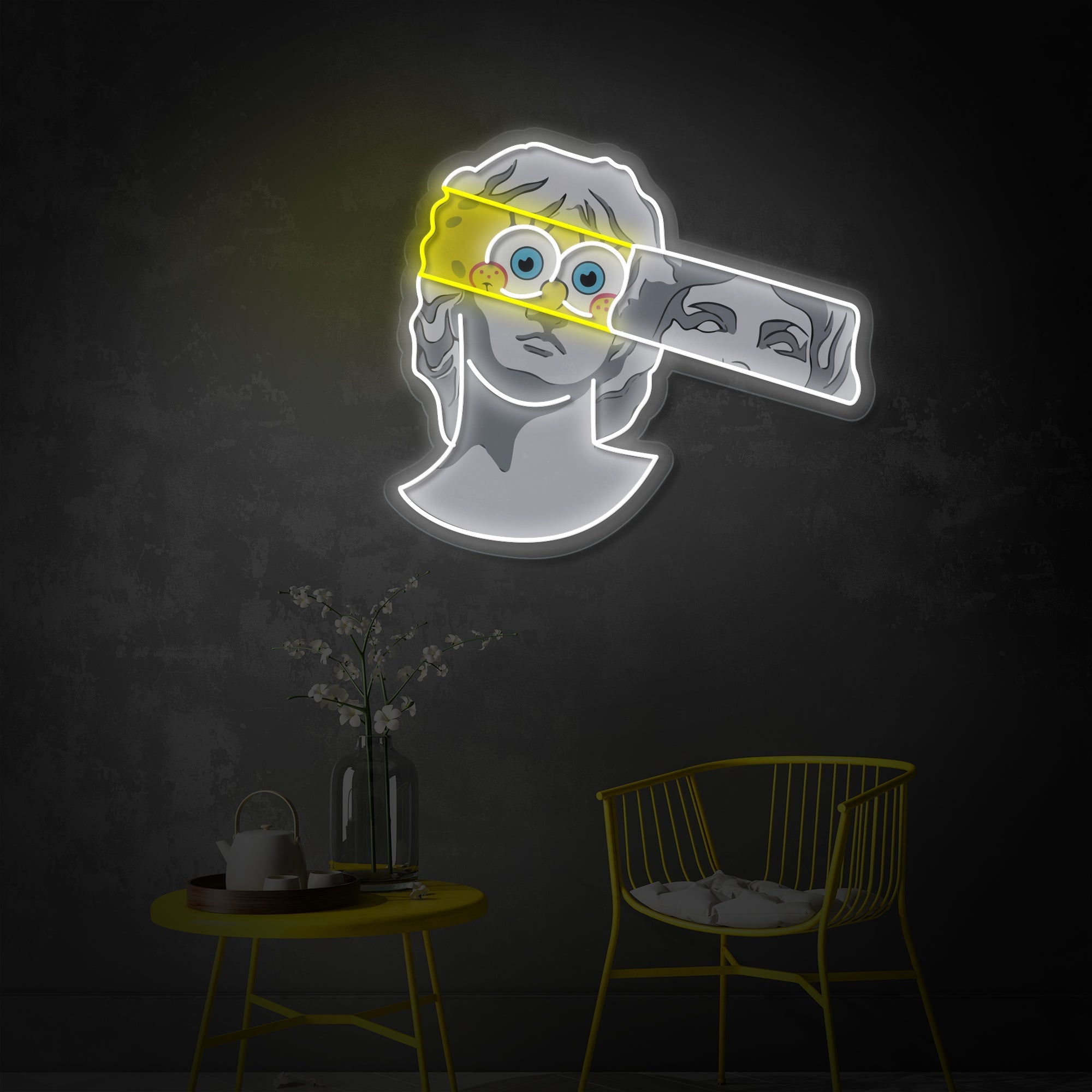 "Bob Griechische Statue" UV-bedruckt LED-Neonschild