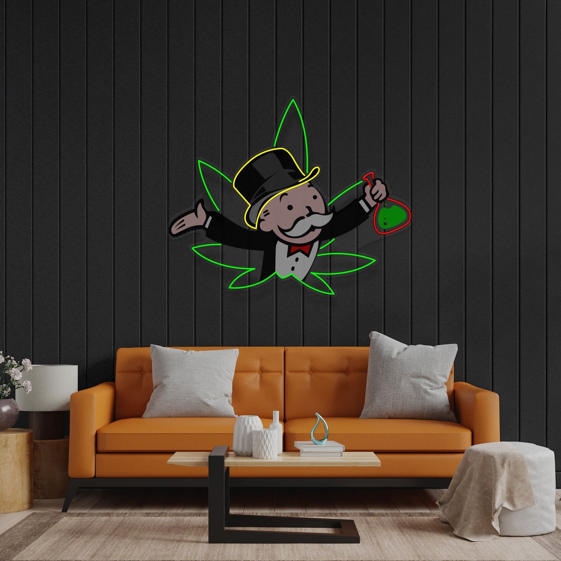 Bongopoly LED Neon Acryl Artwork – Ein leuchtendes Kunstwerk für urbane Ästheten