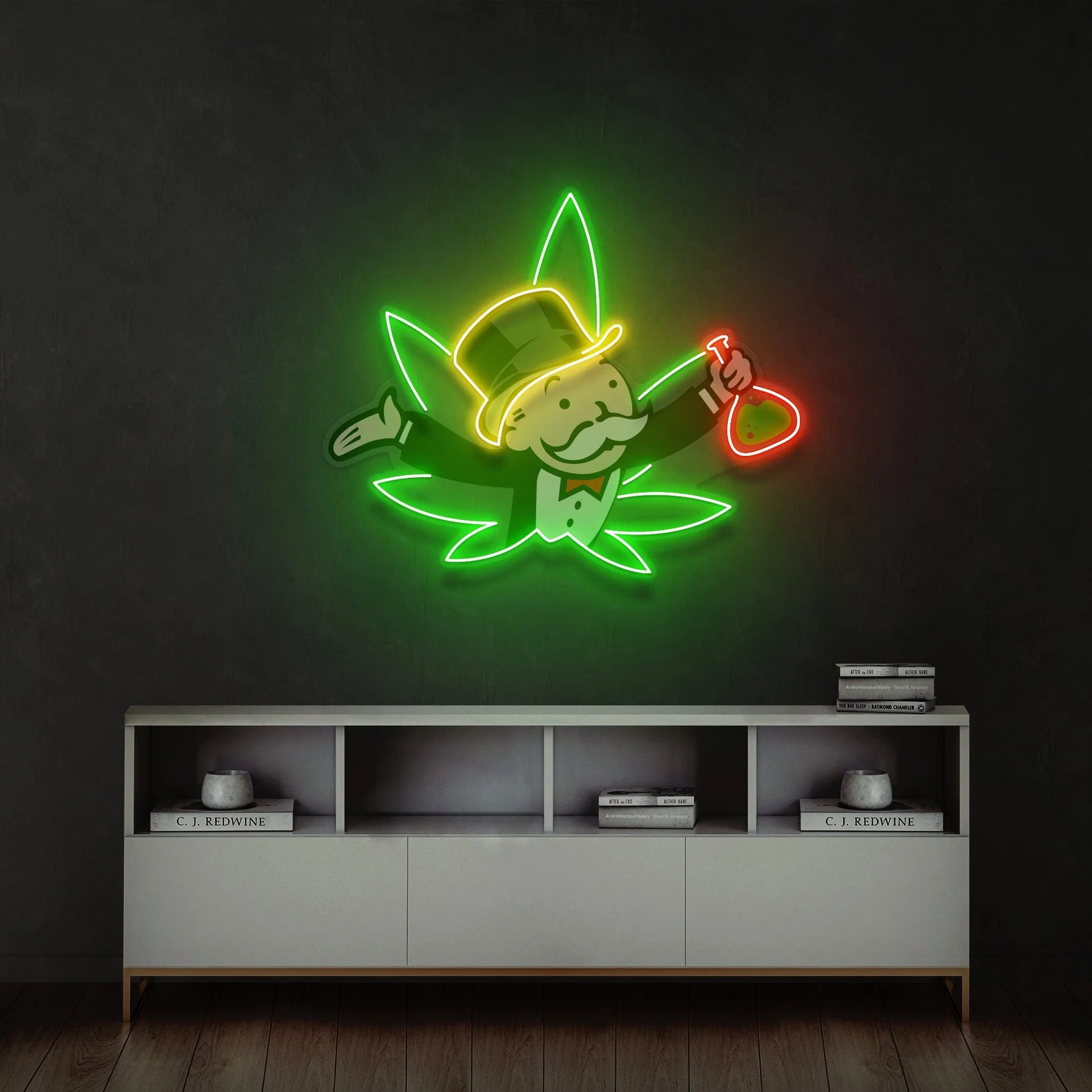 Bongopoly LED Neon Acryl Artwork – Ein leuchtendes Kunstwerk für urbane Ästheten