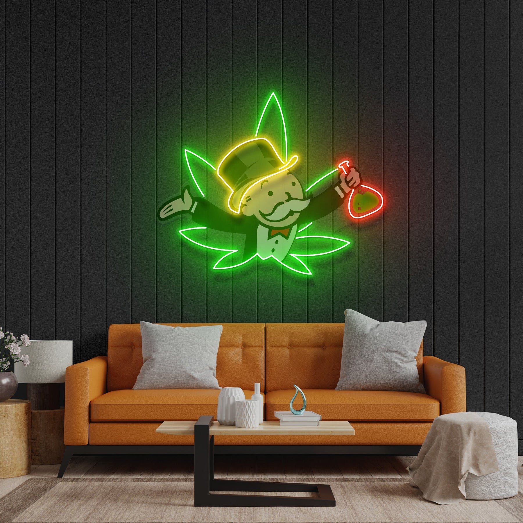 Bongopoly LED Neon Acryl Artwork – Ein leuchtendes Kunstwerk für urbane Ästheten