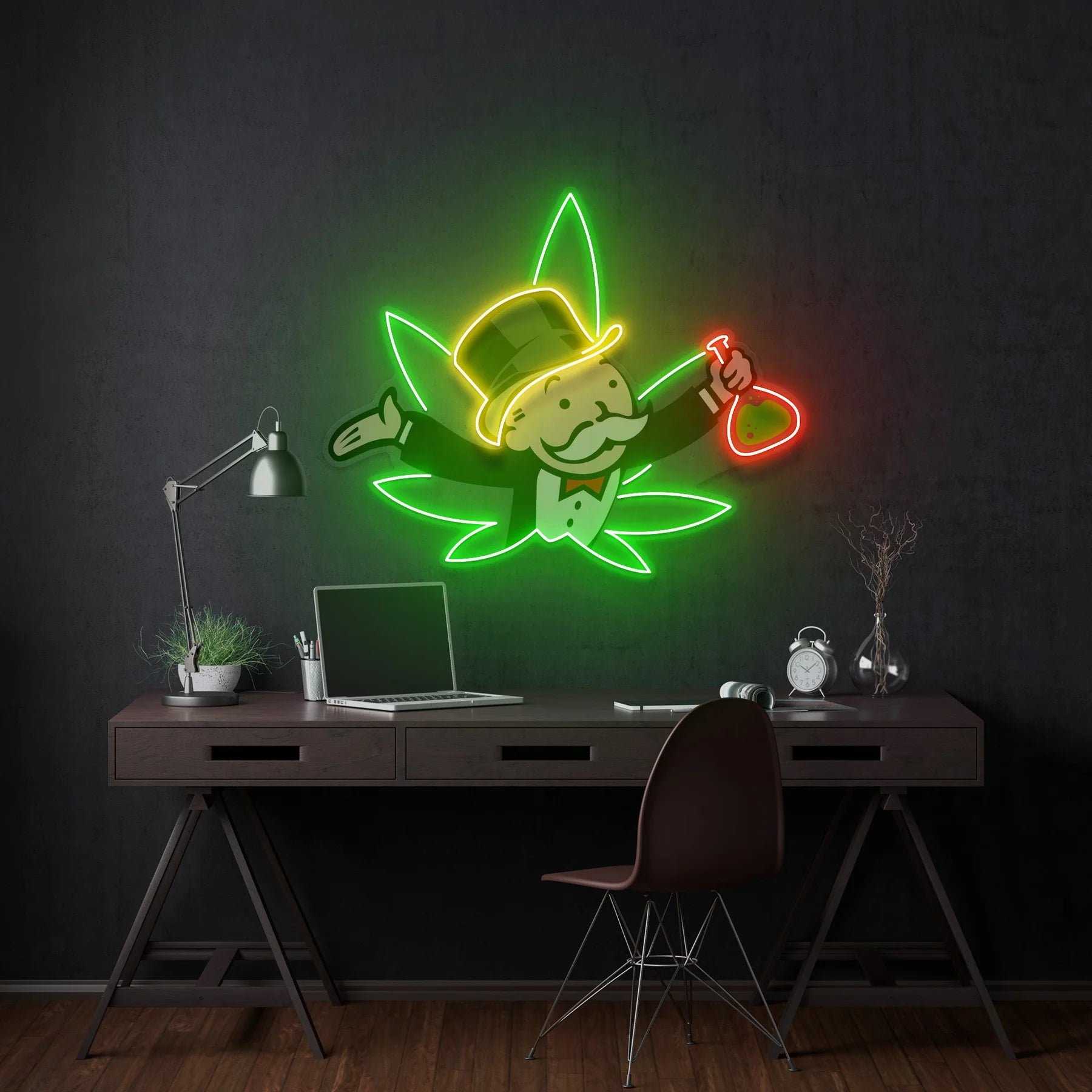 Bongopoly LED Neon Acryl Artwork – Ein leuchtendes Kunstwerk für urbane Ästheten
