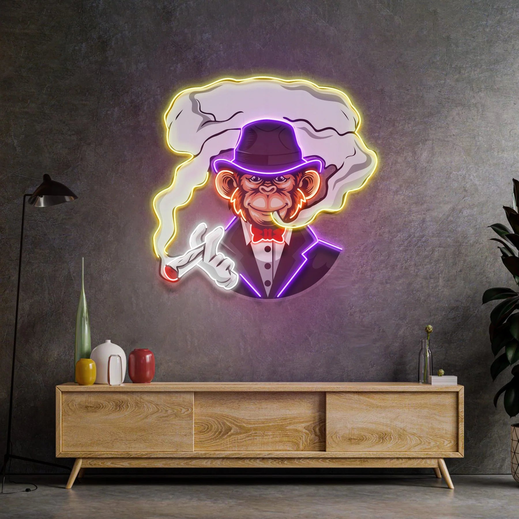 Boss Monkey LED Neonschild Licht Pop Art