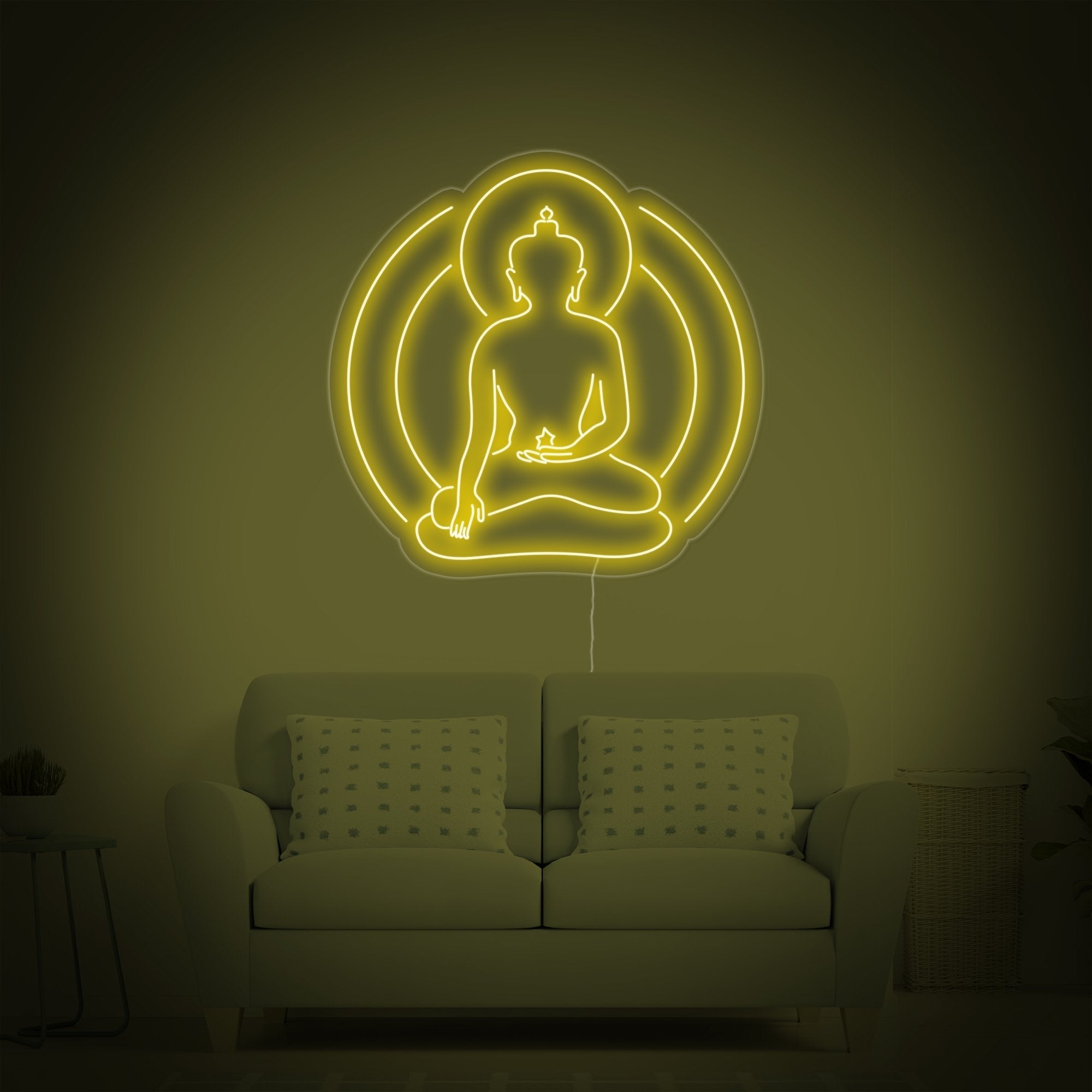 "Buddha-Yoga, Yoga-Raumdekoration" Neonschrift