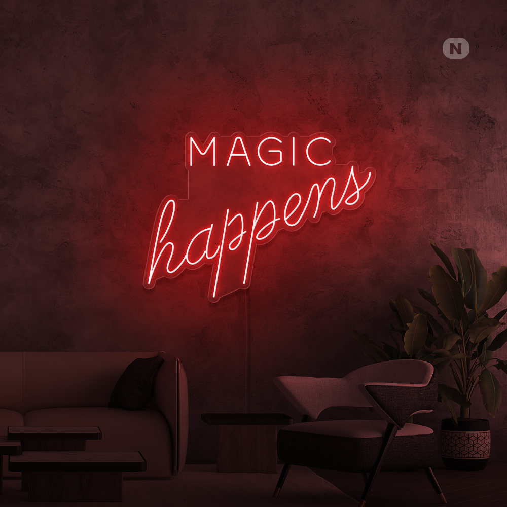 Neon Schild Magic Happens