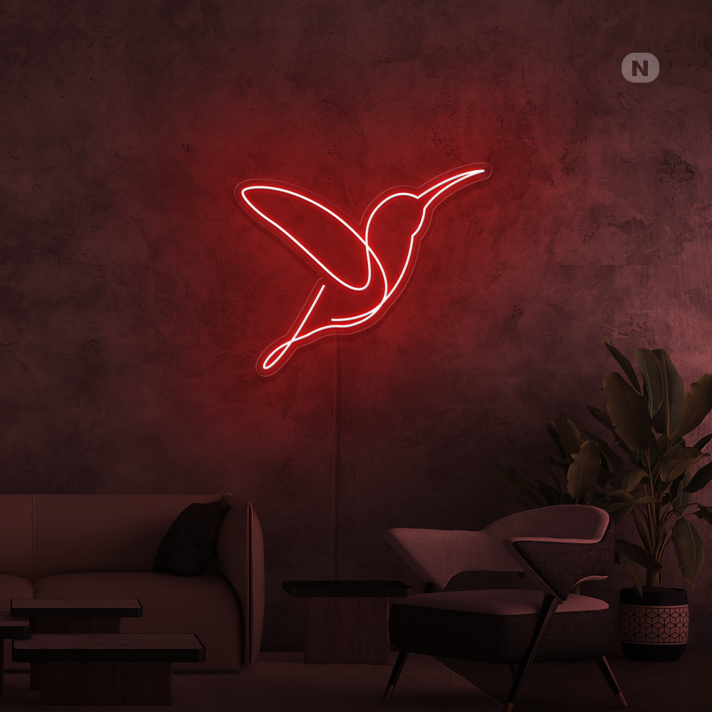 Neon Schild Künstlerischer Vogel