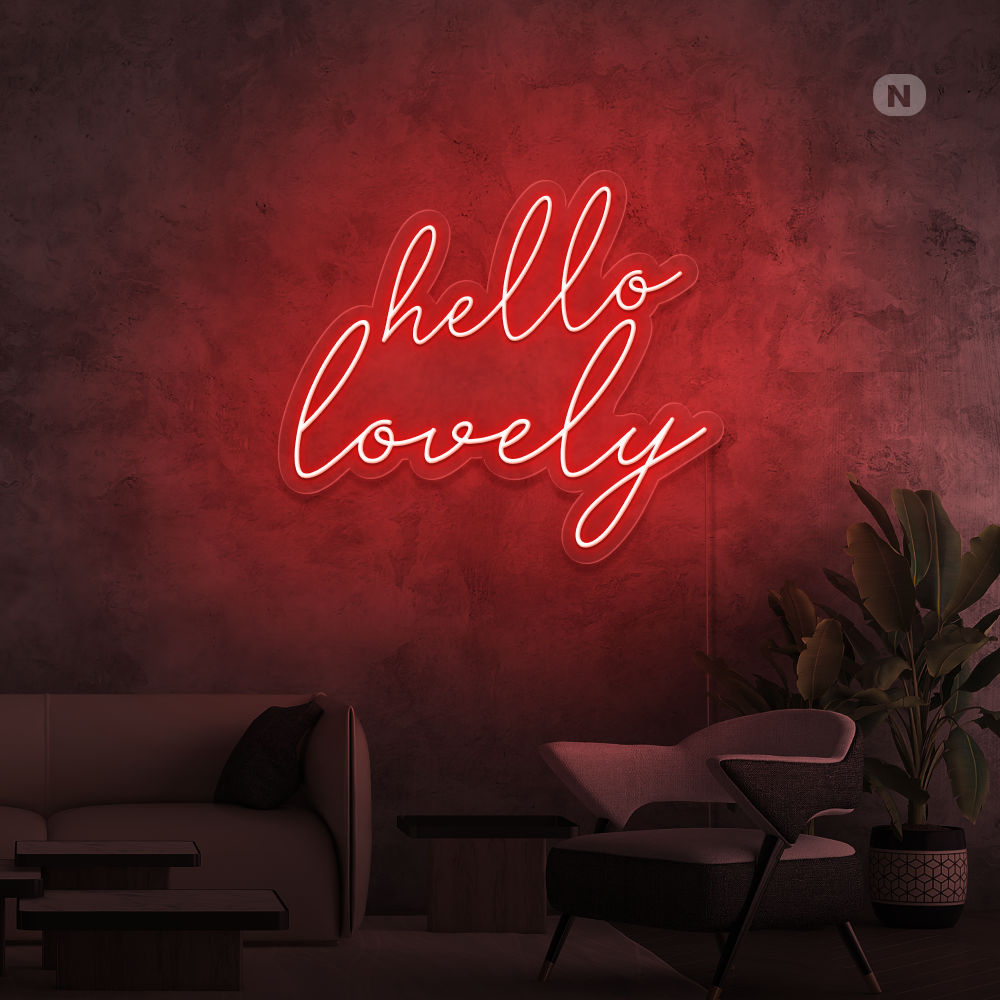 Neon Schild Hello Lovely