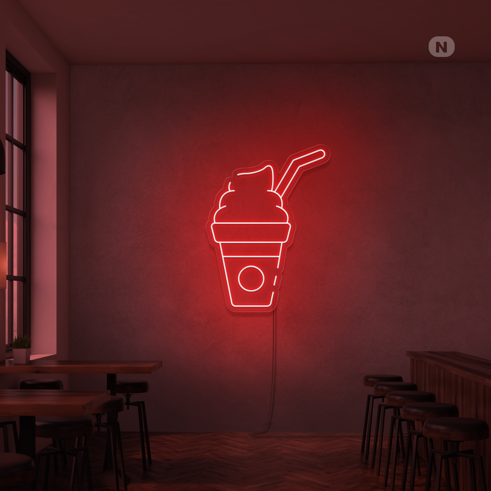 Neon Schild Milchshake