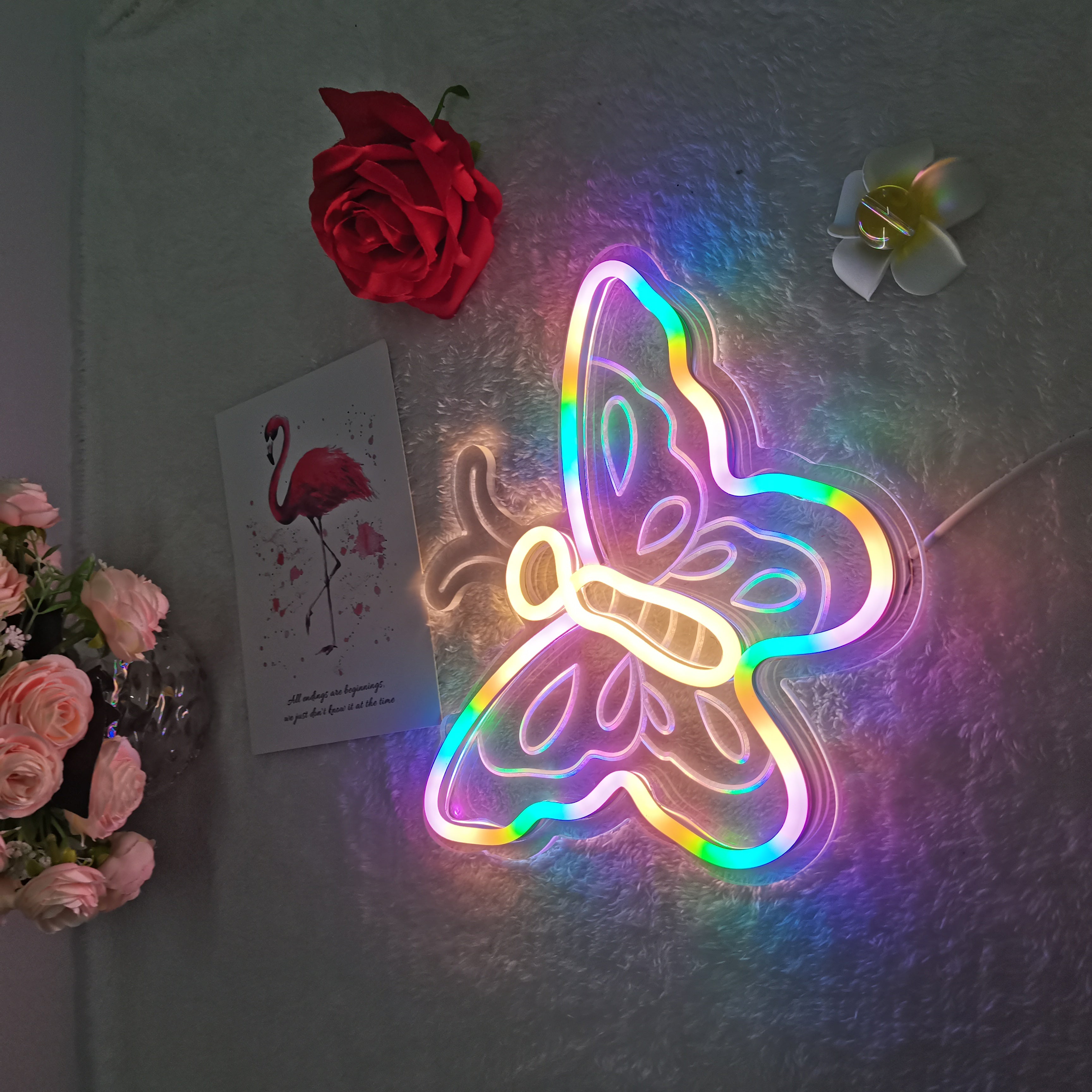 "Schmetterling" USB Mini LED Neonschrift